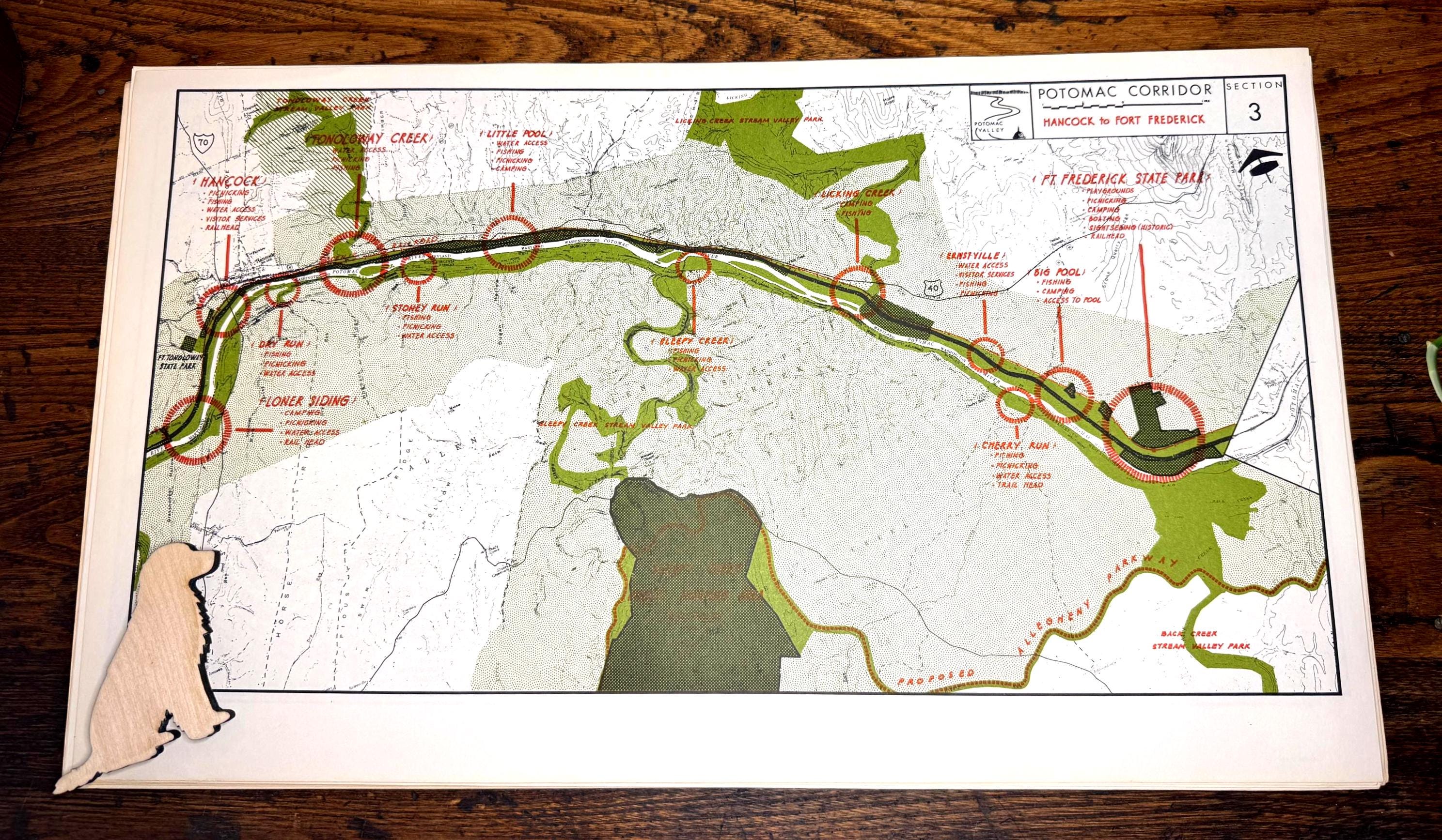 Kasecamp Bend to Round Top Hill and Hancock to Fort Frederick Maps | Potomac Valley, 1966
