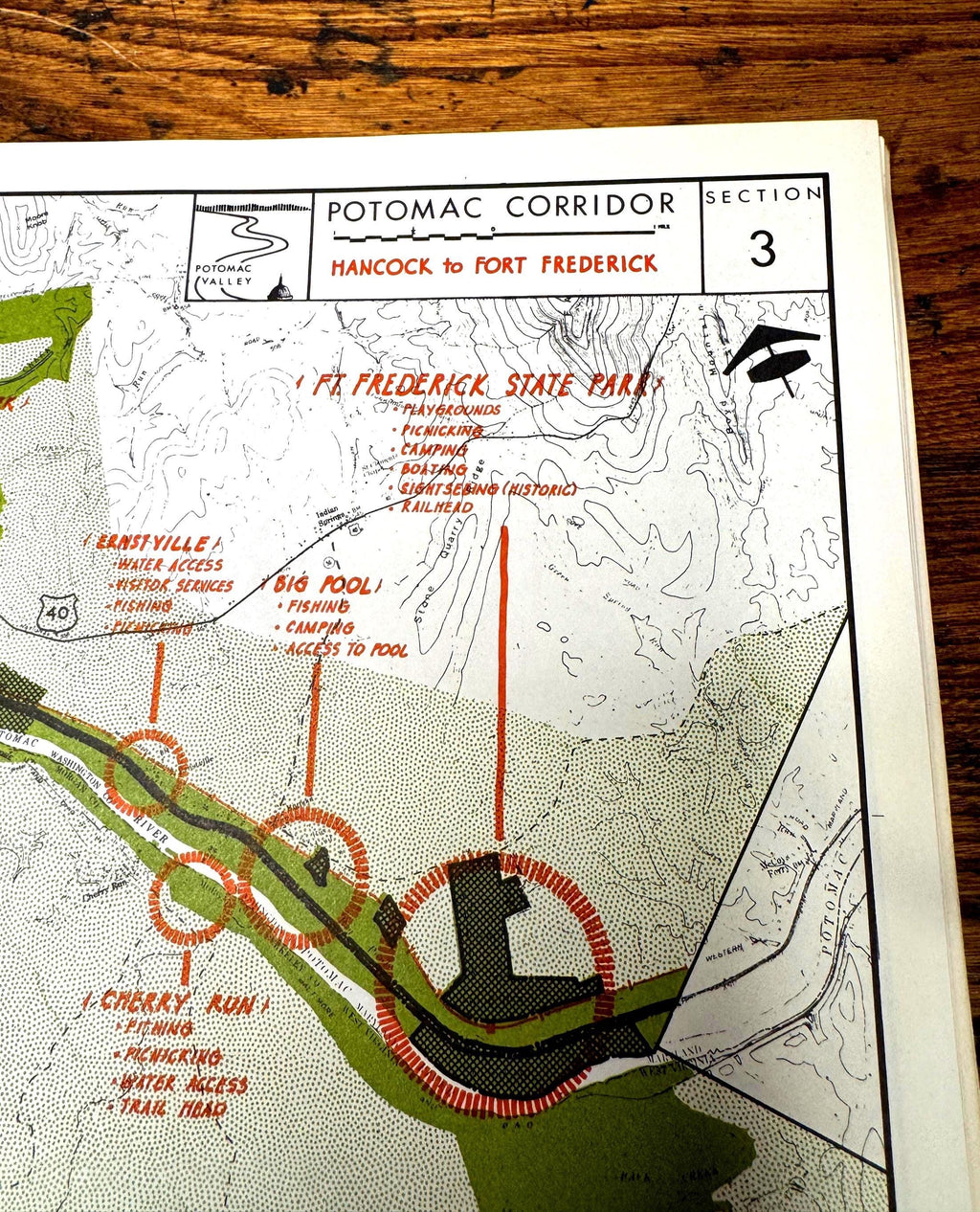 Kasecamp Bend to Round Top Hill and Hancock to Fort Frederick Maps | Potomac Valley, 1966