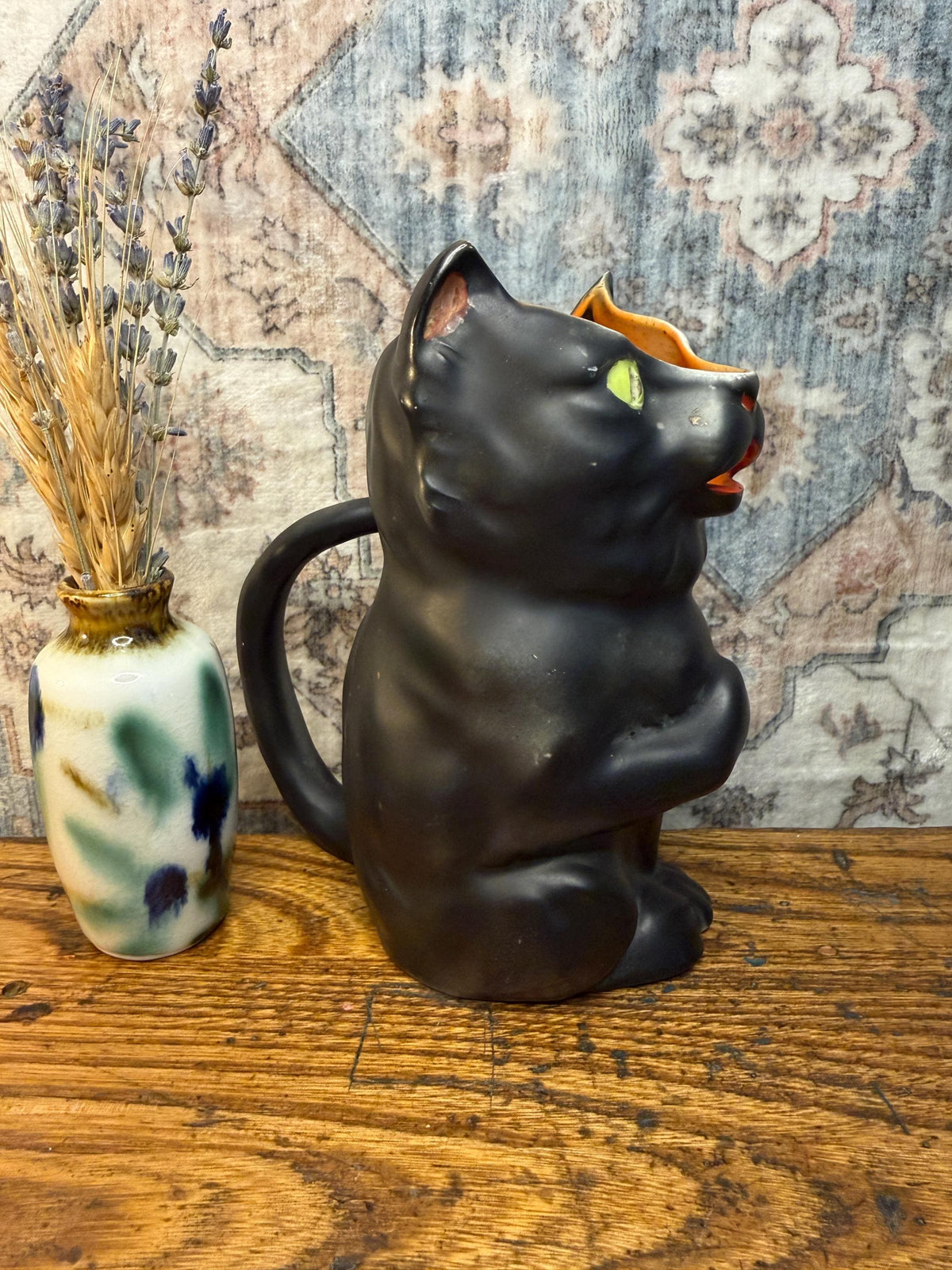 Royal Bayreuth Black Cat Bavarian Pitcher