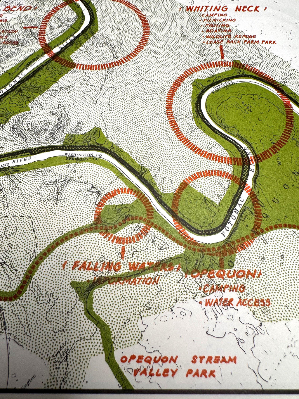 Praethers Neck to Terrapin Neck and Horseshoe Bend to Short Hill Map | Potomac Valley, 1966