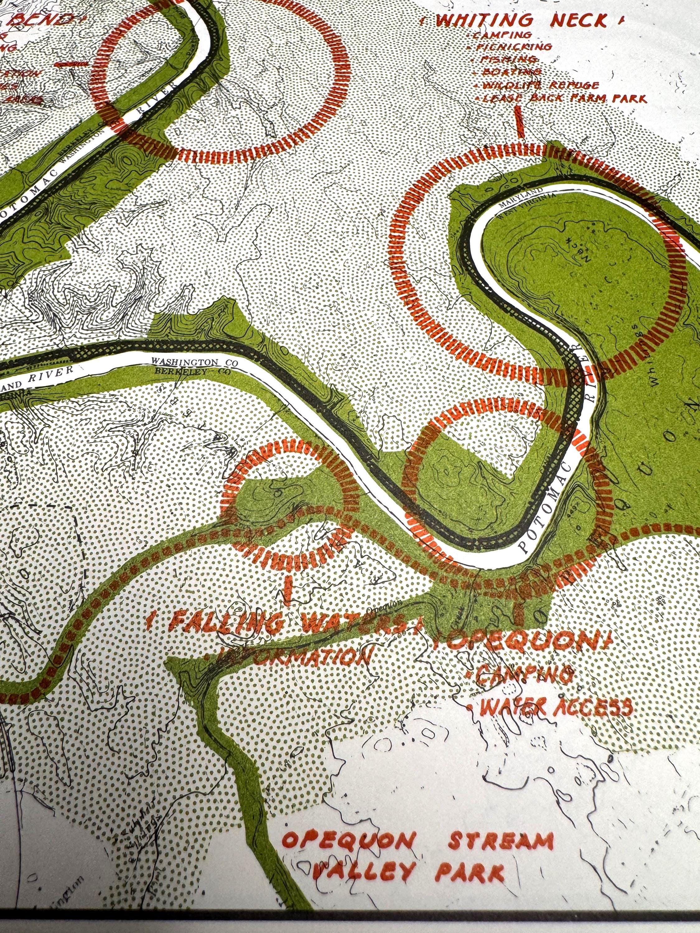 Praethers Neck to Terrapin Neck and Horseshoe Bend to Short Hill Map | Potomac Valley, 1966
