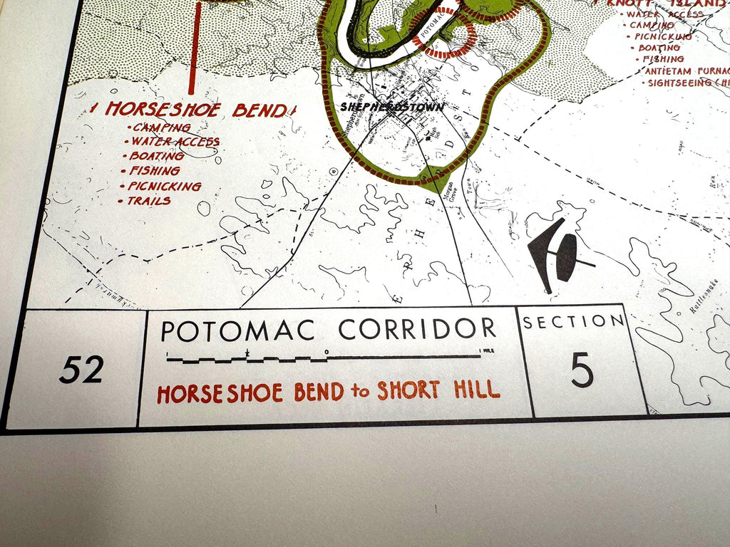Praethers Neck to Terrapin Neck and Horseshoe Bend to Short Hill Map | Potomac Valley, 1966