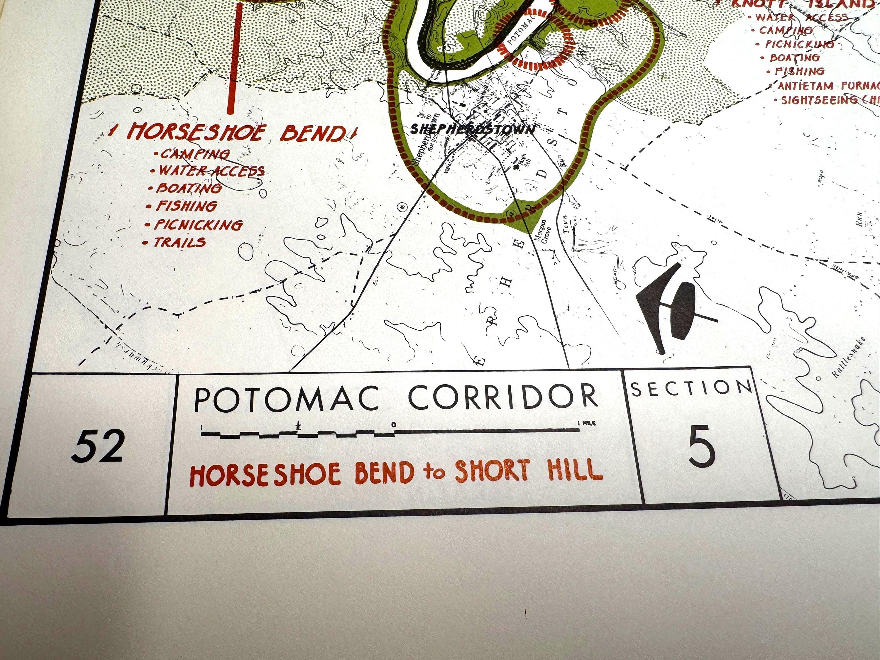 Praethers Neck to Terrapin Neck and Horseshoe Bend to Short Hill Map | Potomac Valley, 1966