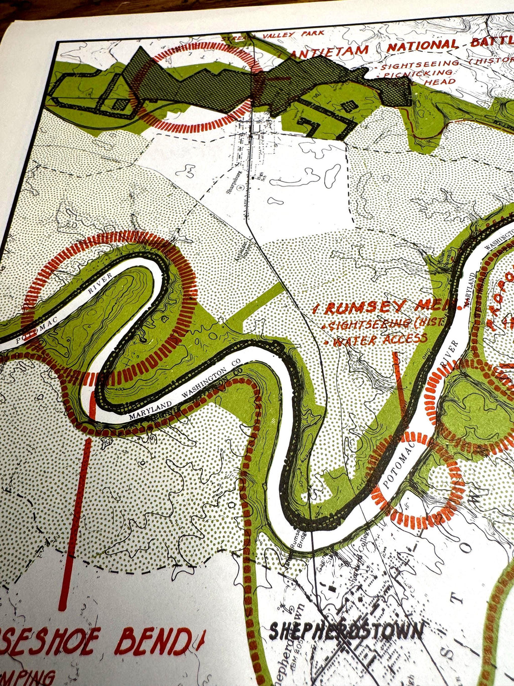 Praethers Neck to Terrapin Neck and Horseshoe Bend to Short Hill Map | Potomac Valley, 1966