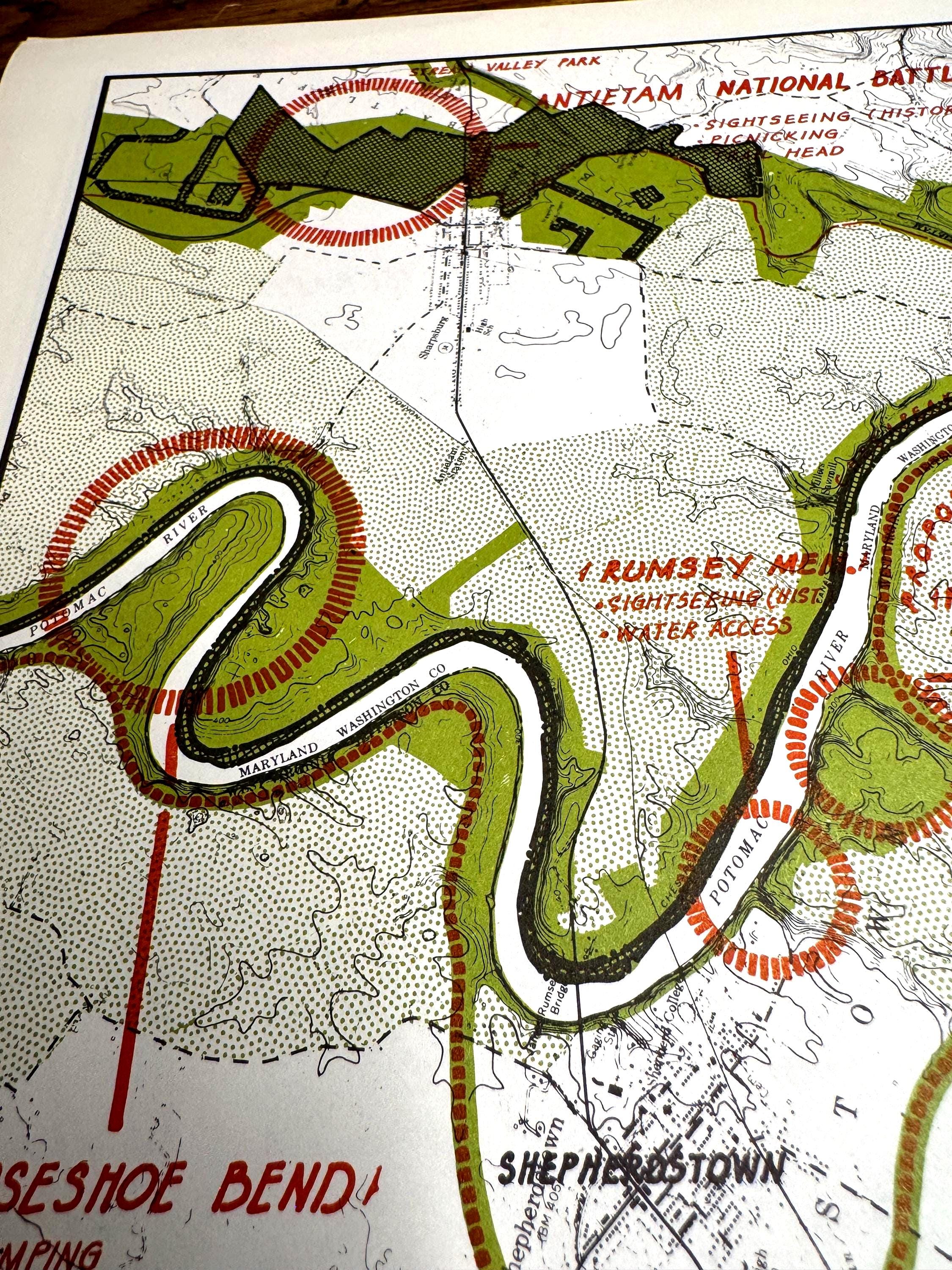 Praethers Neck to Terrapin Neck and Horseshoe Bend to Short Hill Map | Potomac Valley, 1966