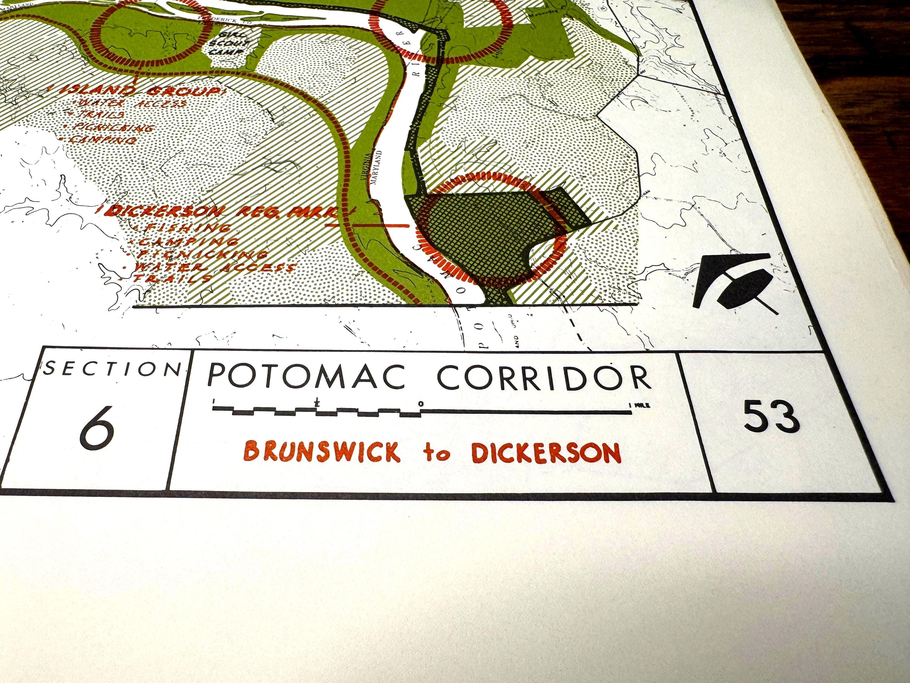 Brunswick to Dickerson and Mason Wood to Sharpshin Map | Potomac Valley, 1966