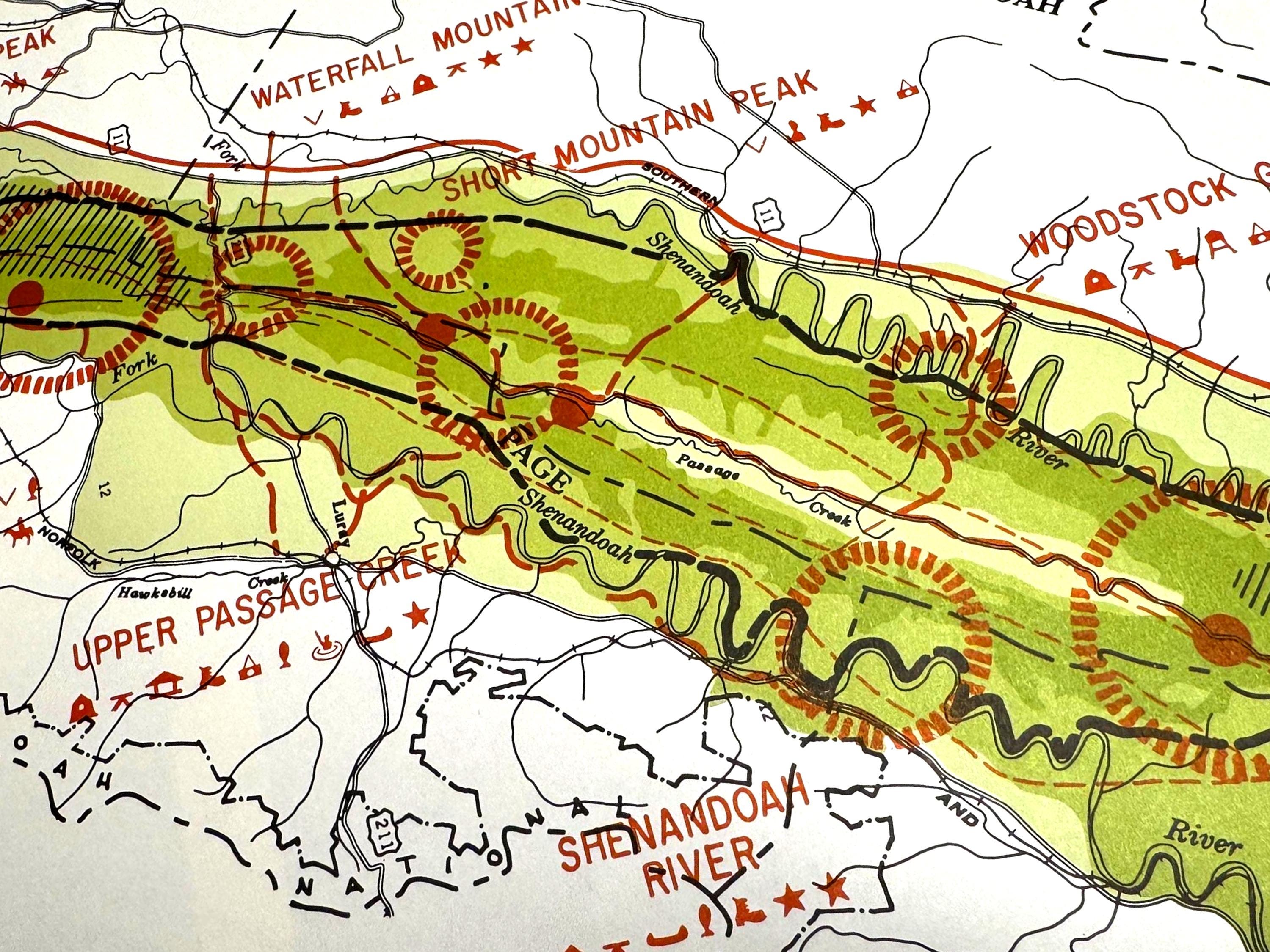 Shenandoah Forks Forest Area Map | Potomac Valley, 1966