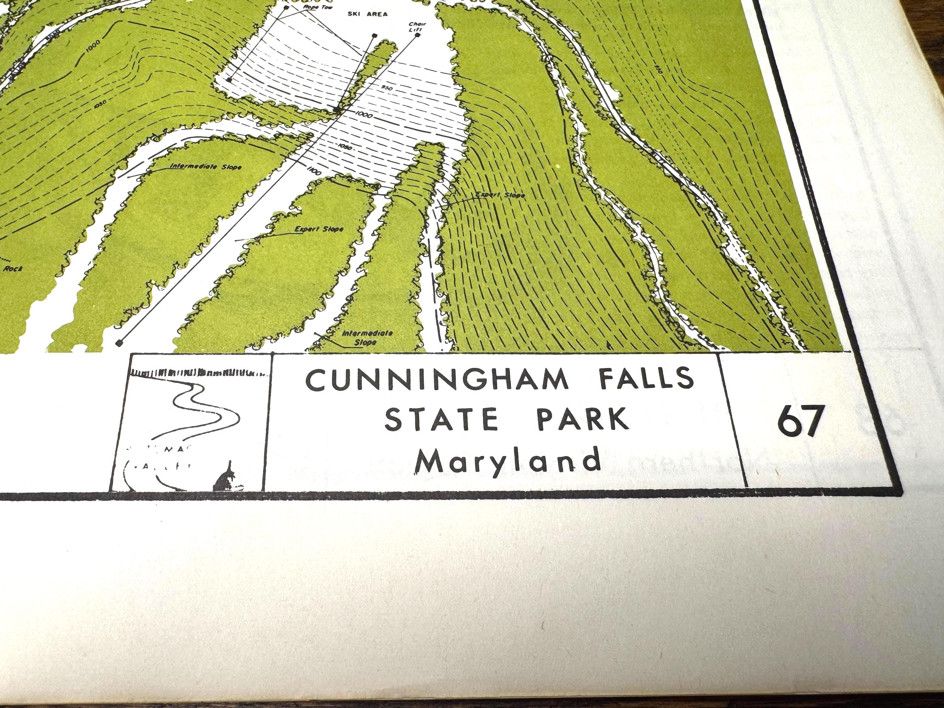 Cunningham Falls State Park & Bull Run Regional Park Maps | Potomac Valley, 1966