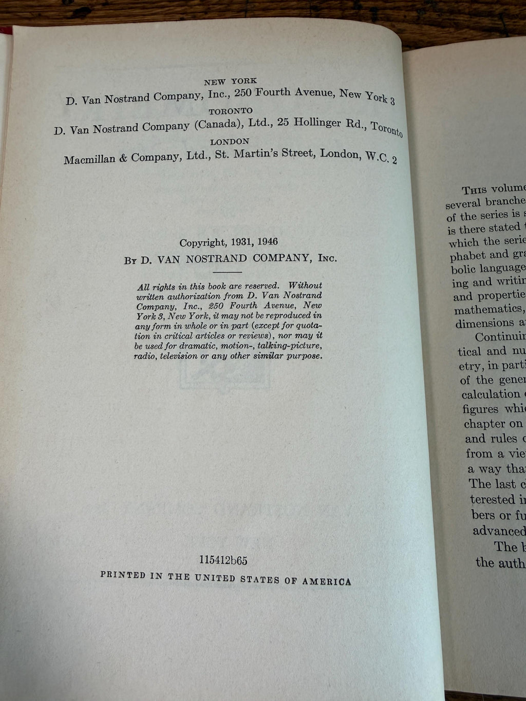 Mathematics For Self Study (Trigonometry) by J.E. Thompson | 1946 Hardcover Second Edition