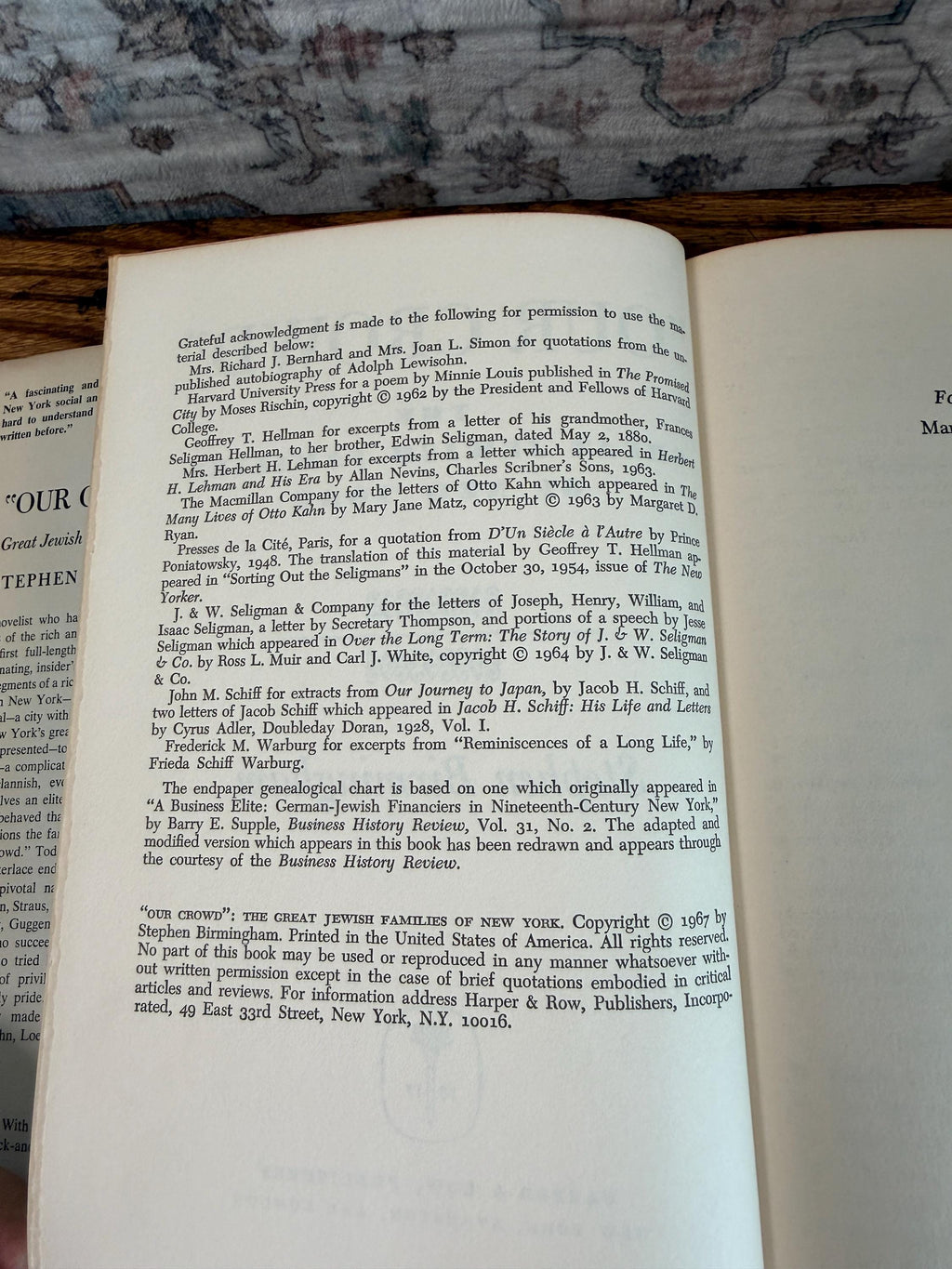 Our Crowd by Stephan Birmingham | 1967 Hardcover Book Club Edition