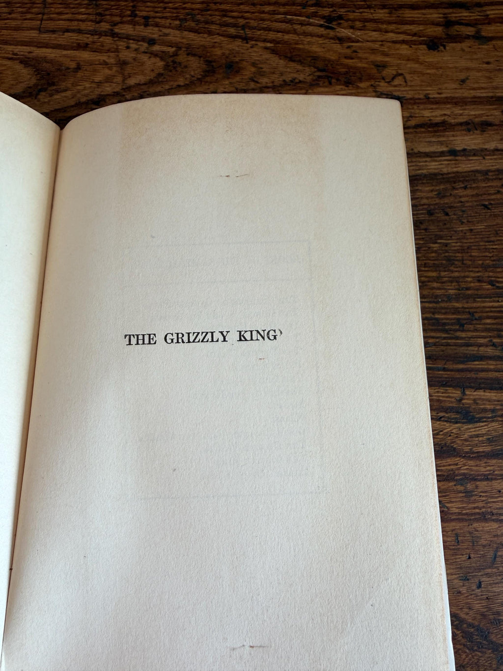 The Grizzly King by James Oliver Curwood | 1925 Hardcover