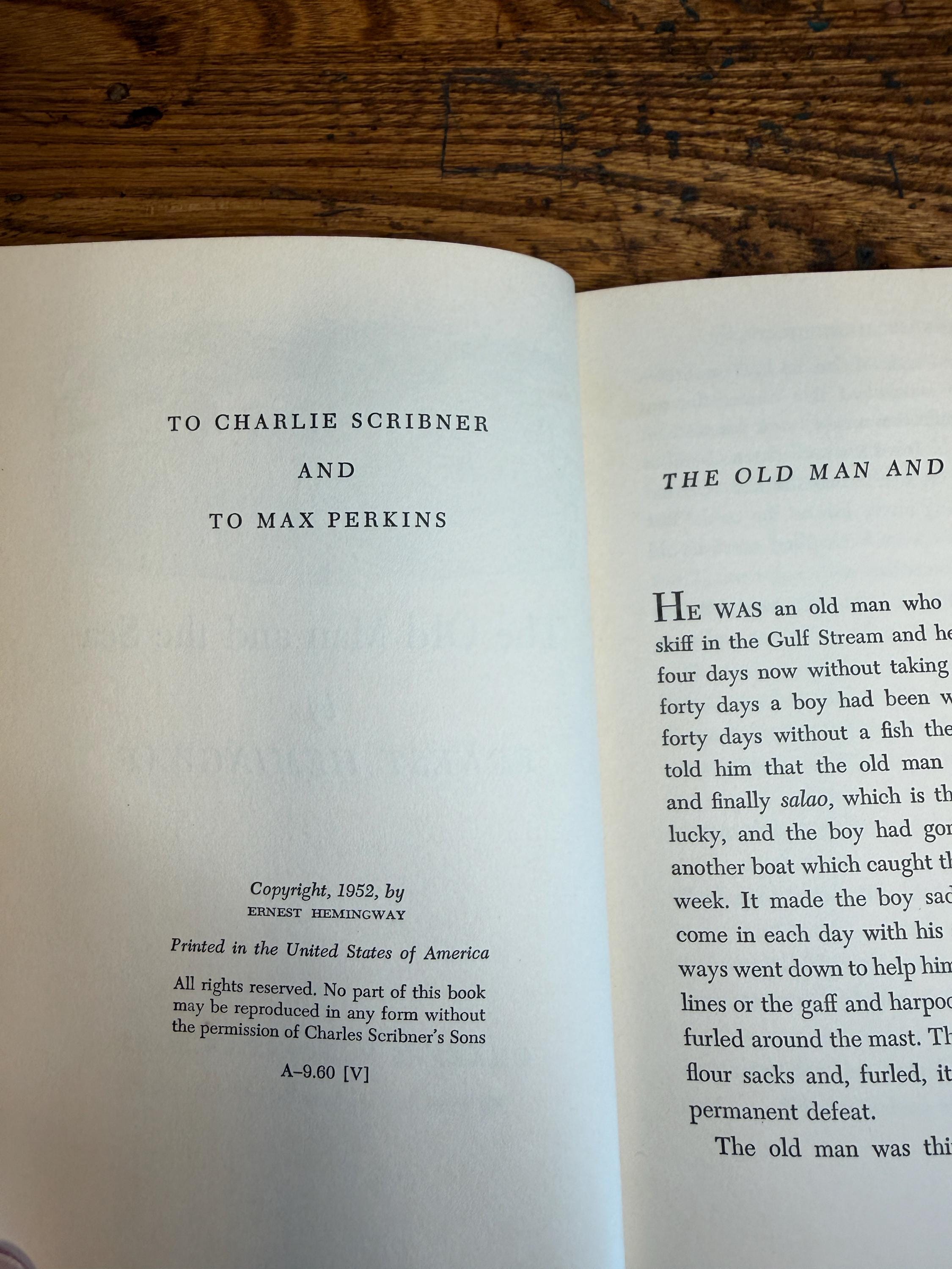 The Old Man and the Sea by Ernest Hemingway | 1952 Hardcover