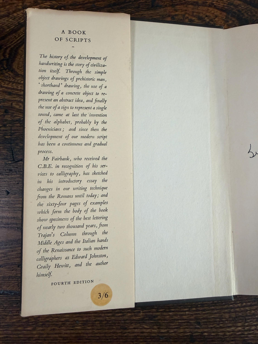 A Book of Scripts by Alfred Fairbank | 1960 Hardcover