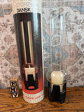 Dansk Glass & Cast Iron Hurricane Lamp