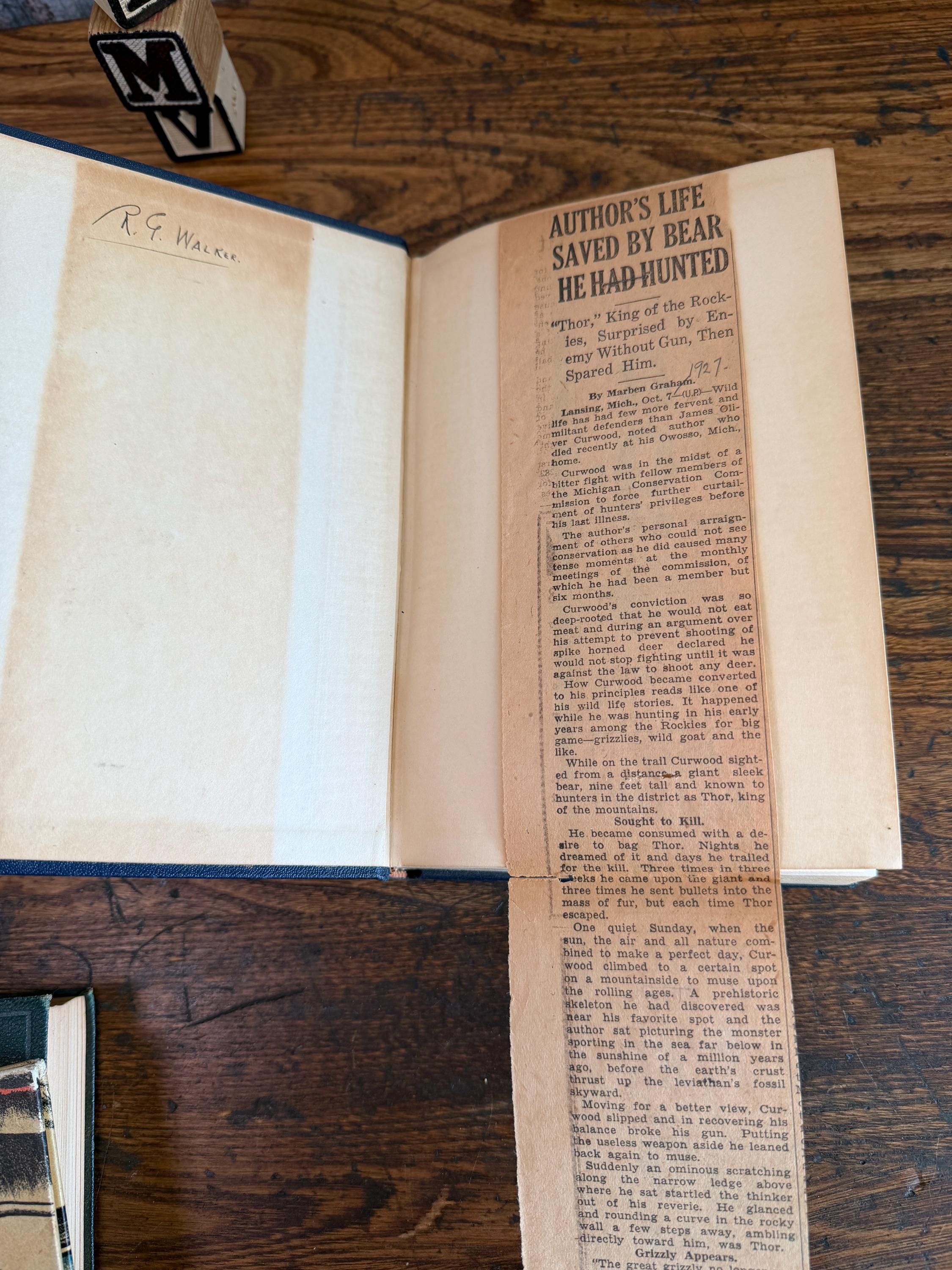 The Grizzly King by James Oliver Curwood | 1925 Hardcover