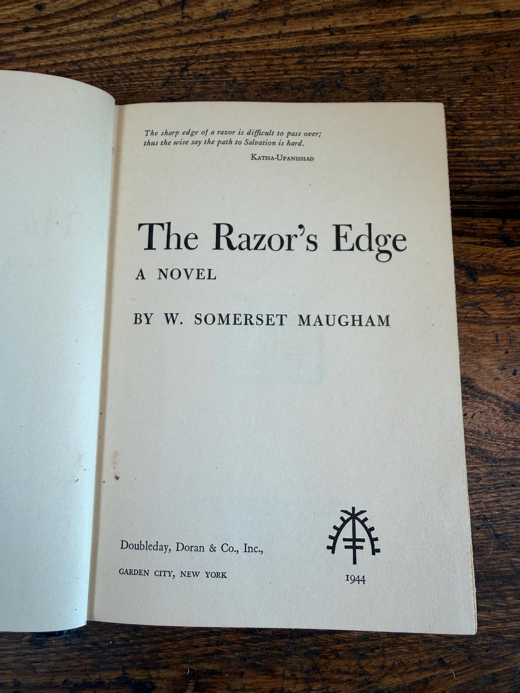 The Razor’s Edge by W. Somerset Maugham | Hardback 1944