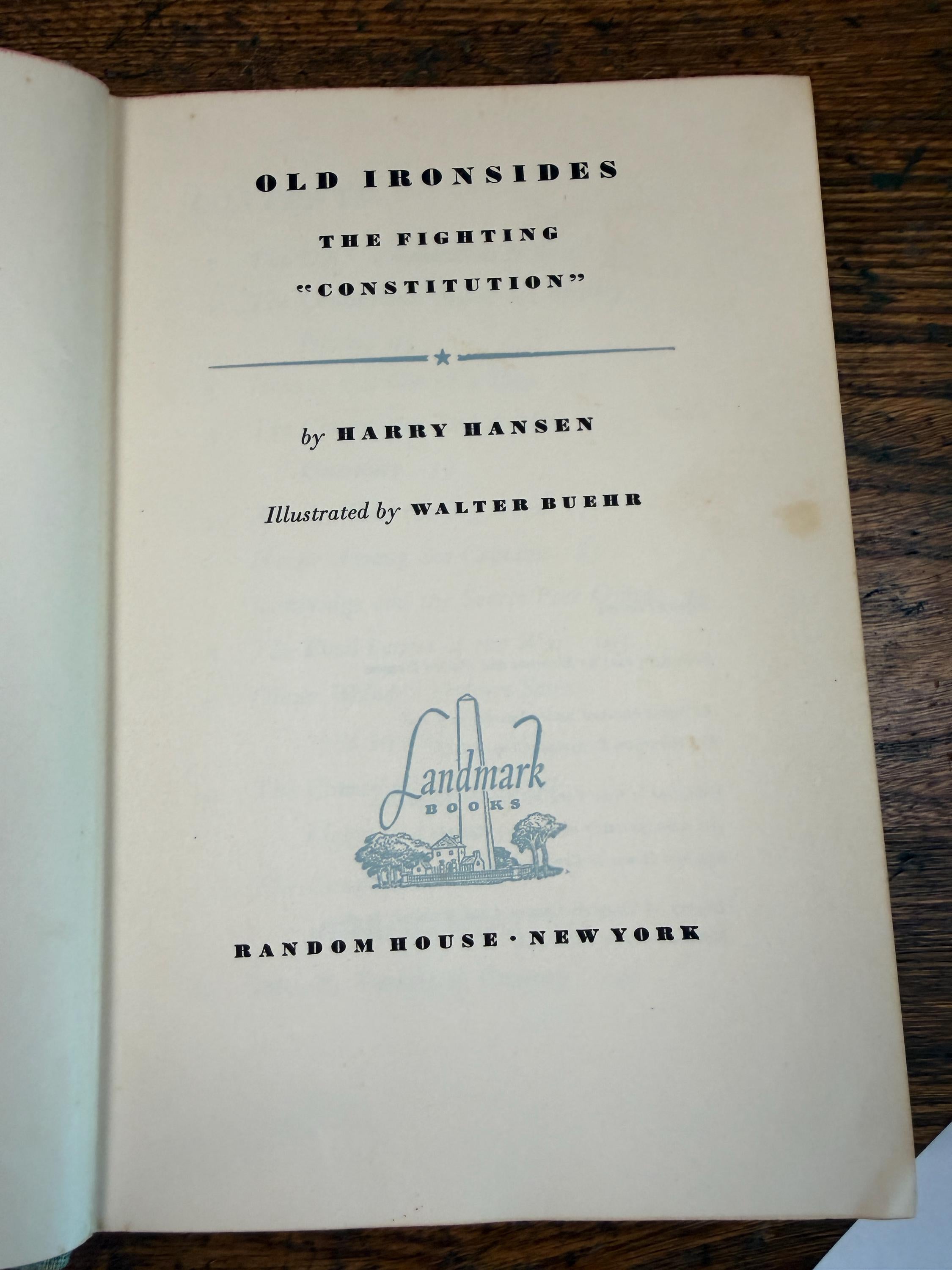 Old Ironsides: The Fighting Constitution by Harry Hansen | Hardcover Second Printing