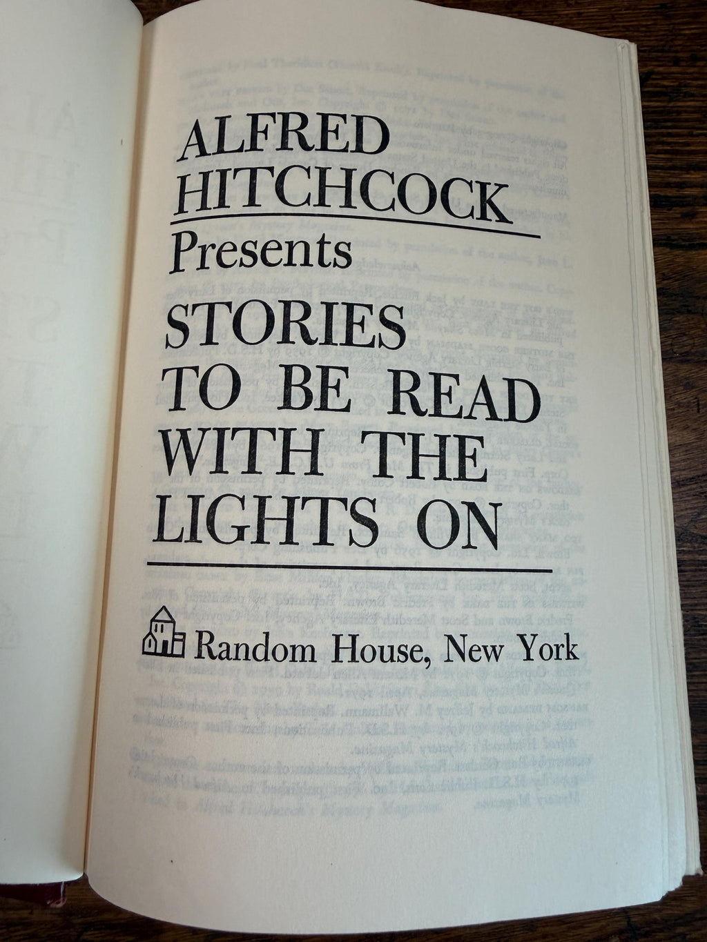 Alfred Hitchcock Presents: Stories to Be Read With the Lights On | Hardcover 1973