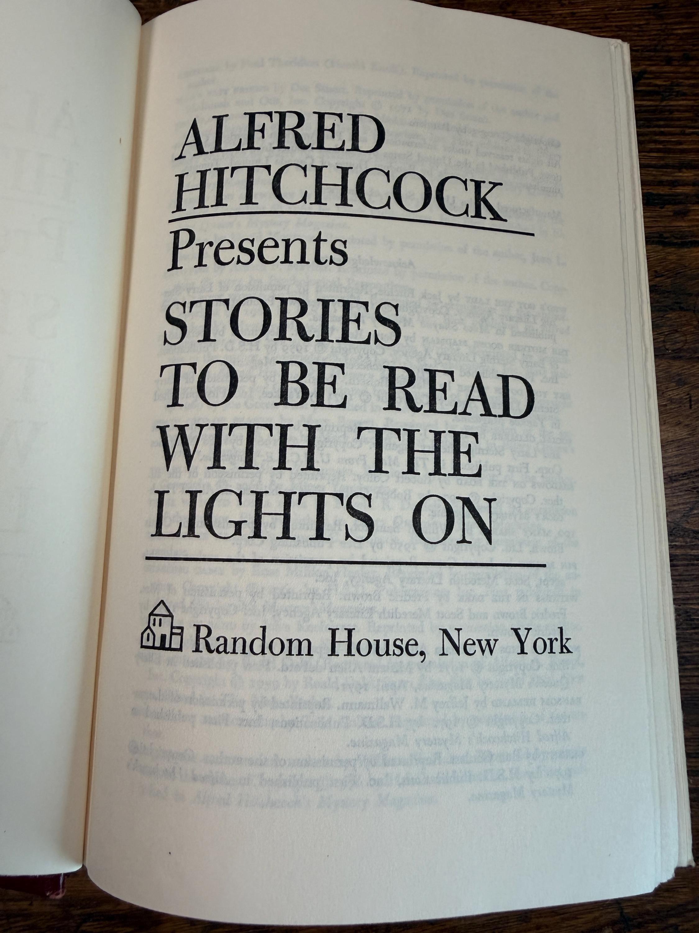 Alfred Hitchcock Presents: Stories to Be Read With the Lights On | Hardcover 1973