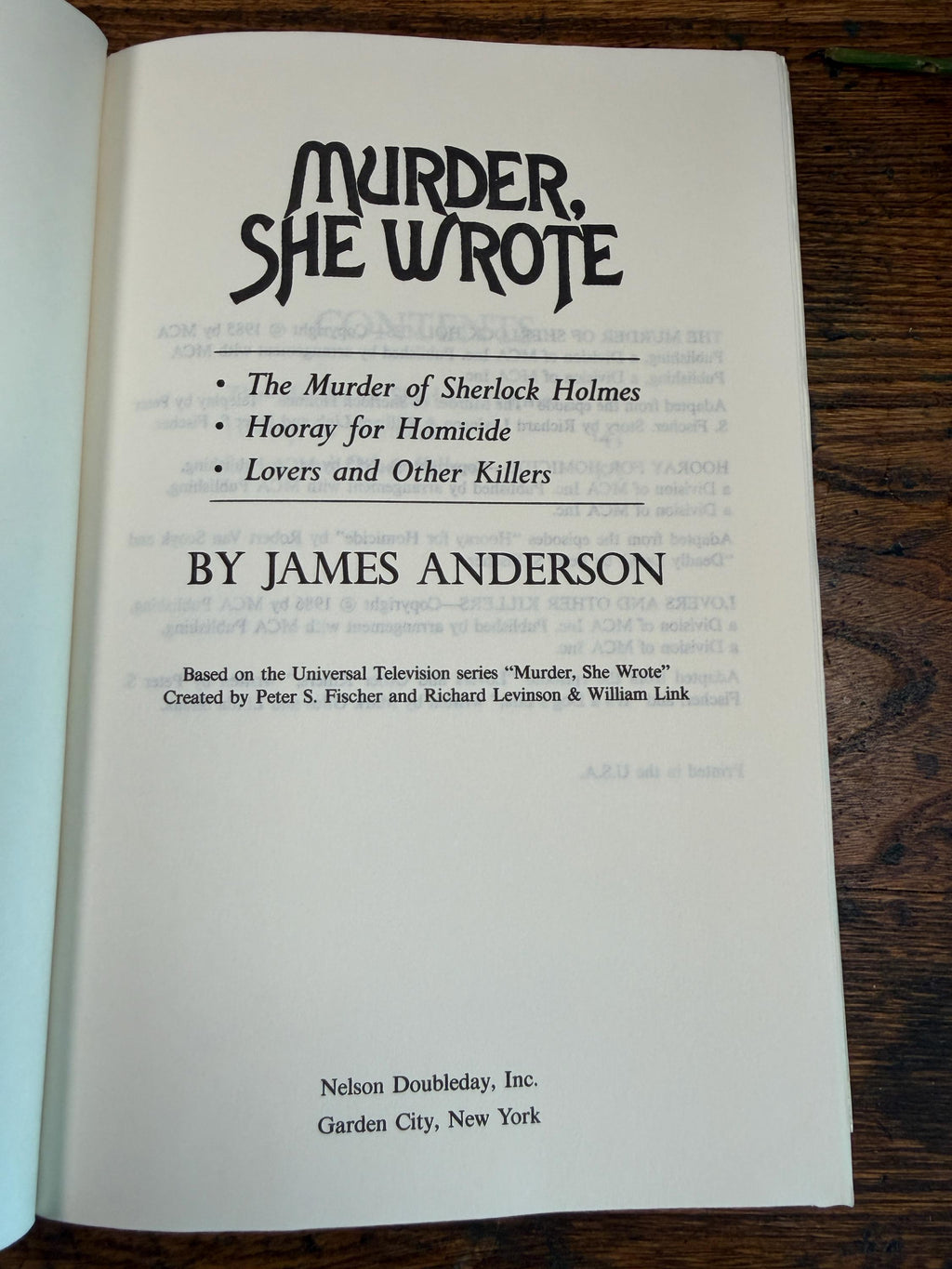 Murder, She Wrote by James Anderson | Hardcover Omnibus Edition 1985