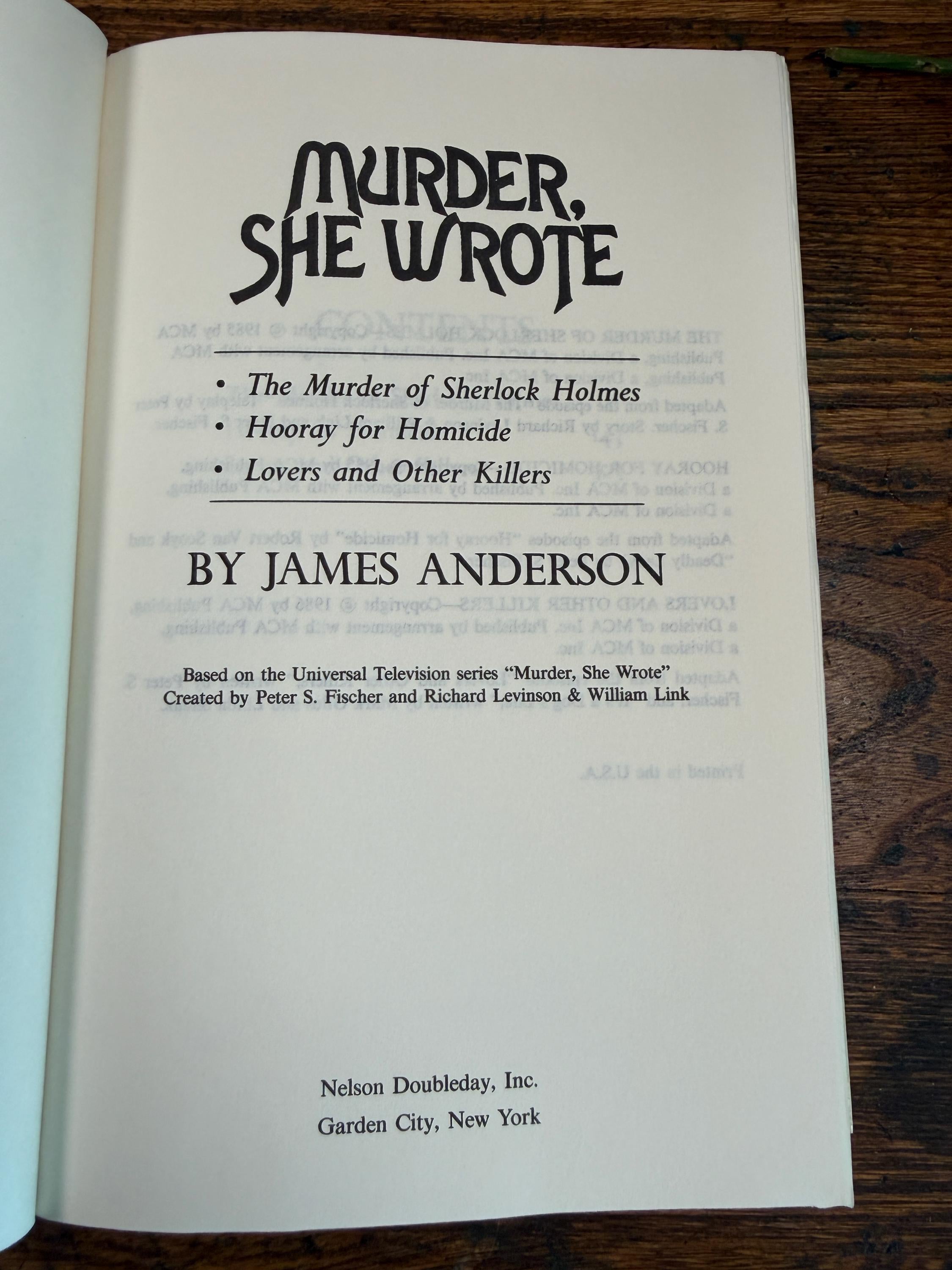 Murder, She Wrote by James Anderson | Hardcover Omnibus Edition 1985