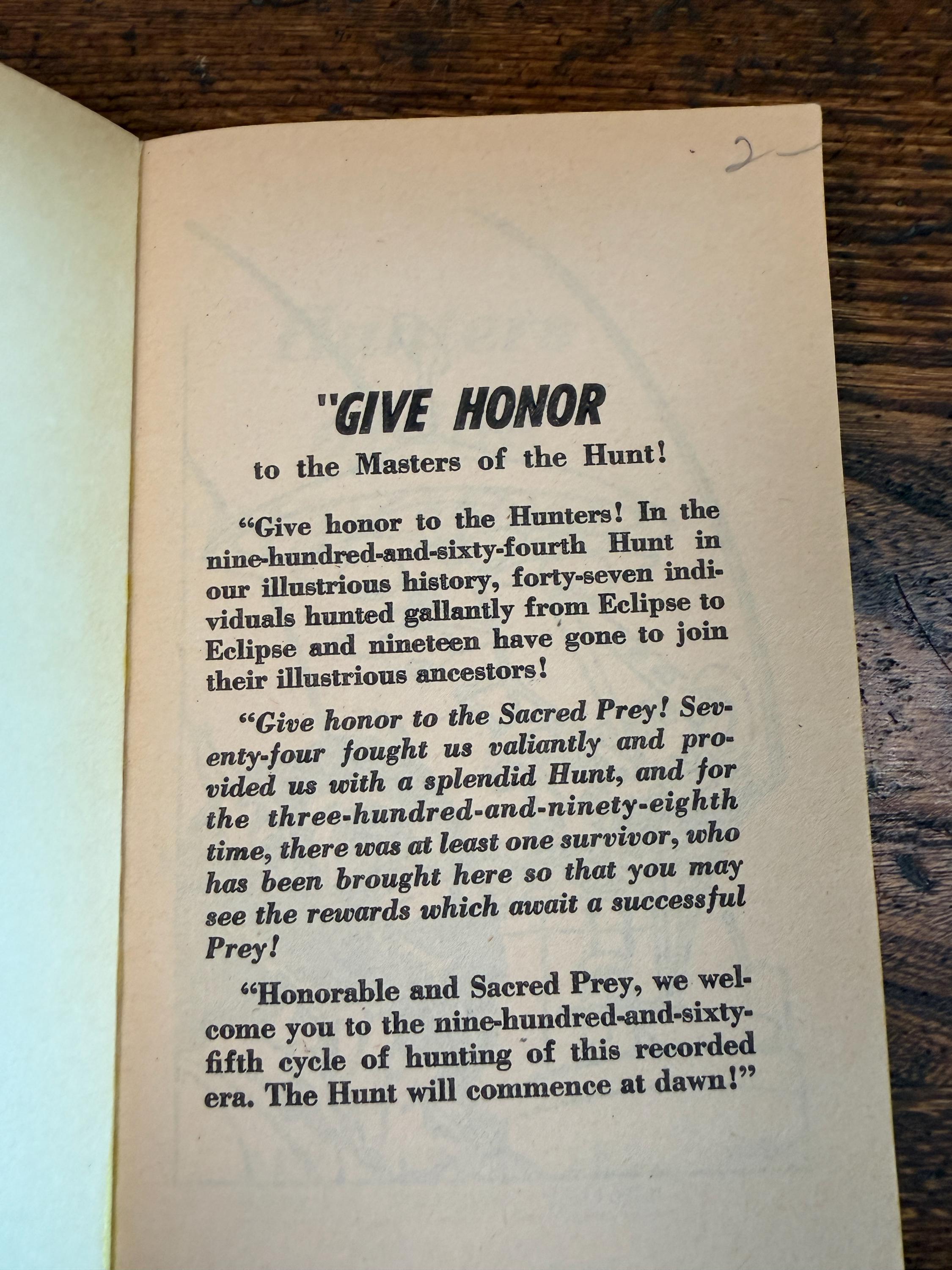 Hunters of the Red Moon by Marion Zimmer Bradley | First Printing Paperback 1973