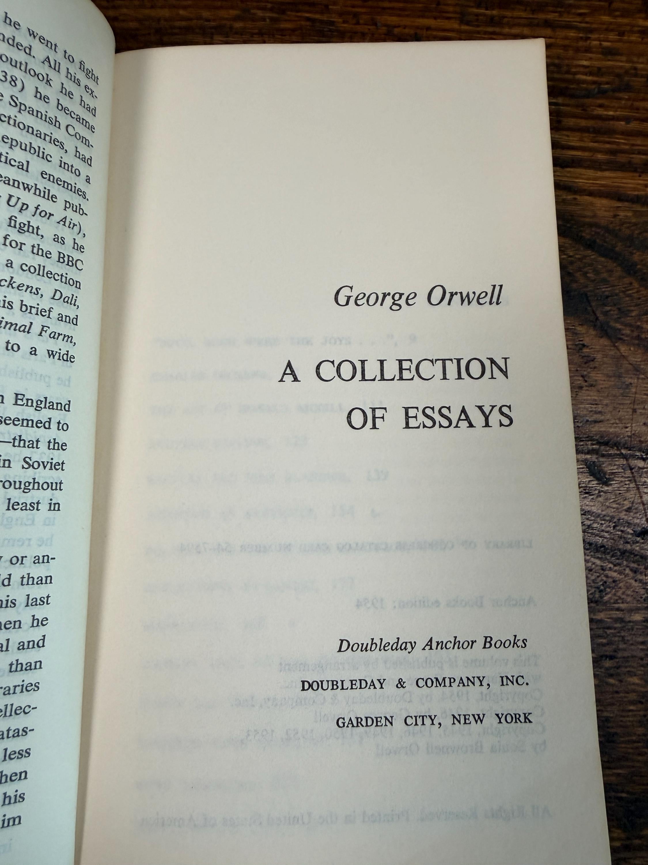 A Collection of Essays by George Orwell | Paperback 1954
