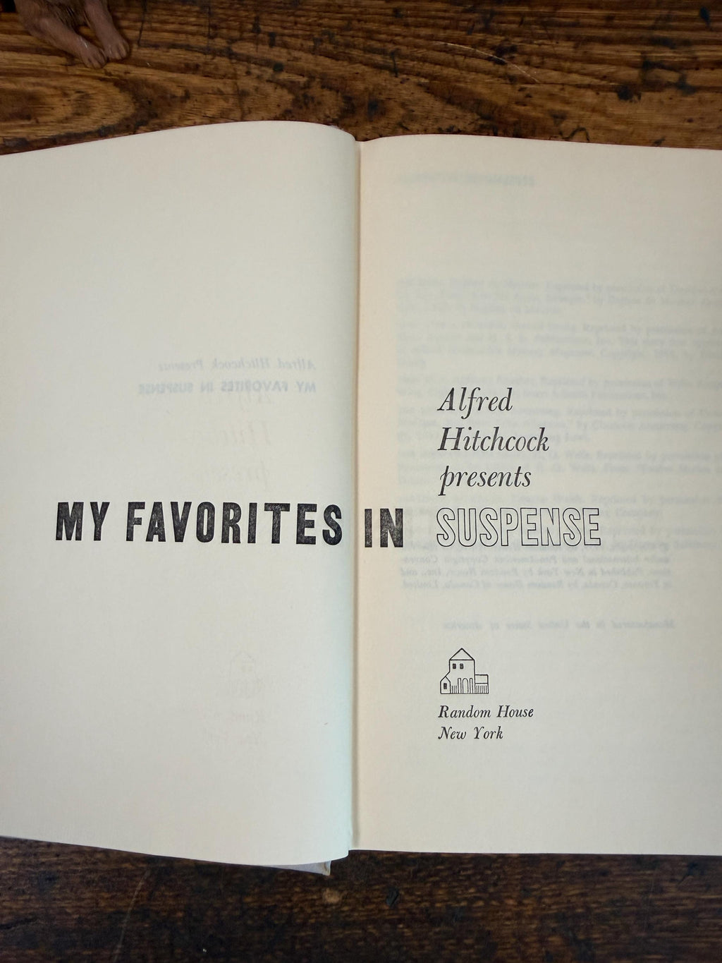 Alfred Hitchcock Presents: My Favorites in Suspense | Hardcover 1959