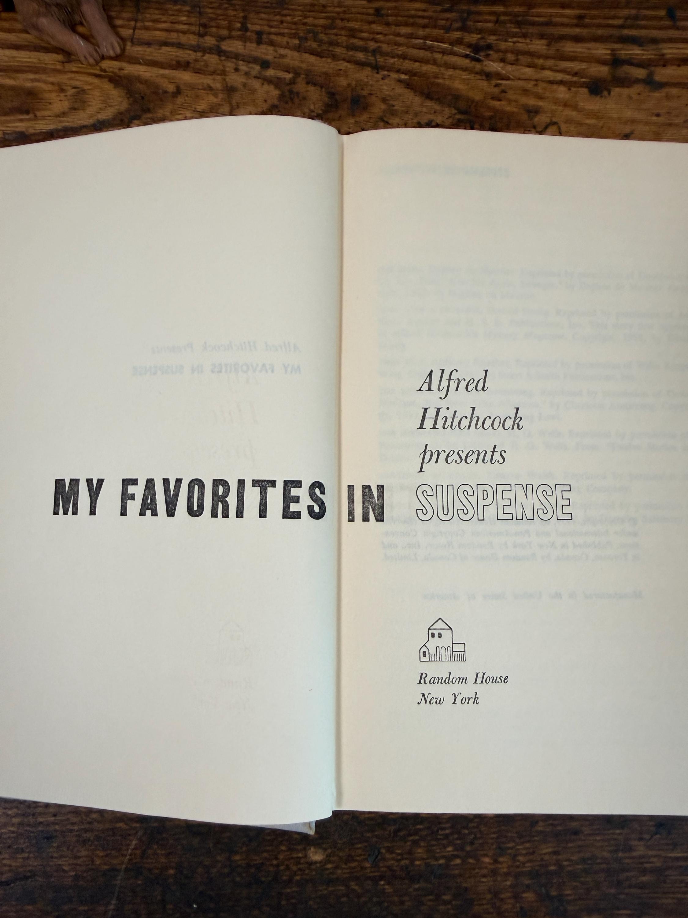 Alfred Hitchcock Presents: My Favorites in Suspense | Hardcover 1959