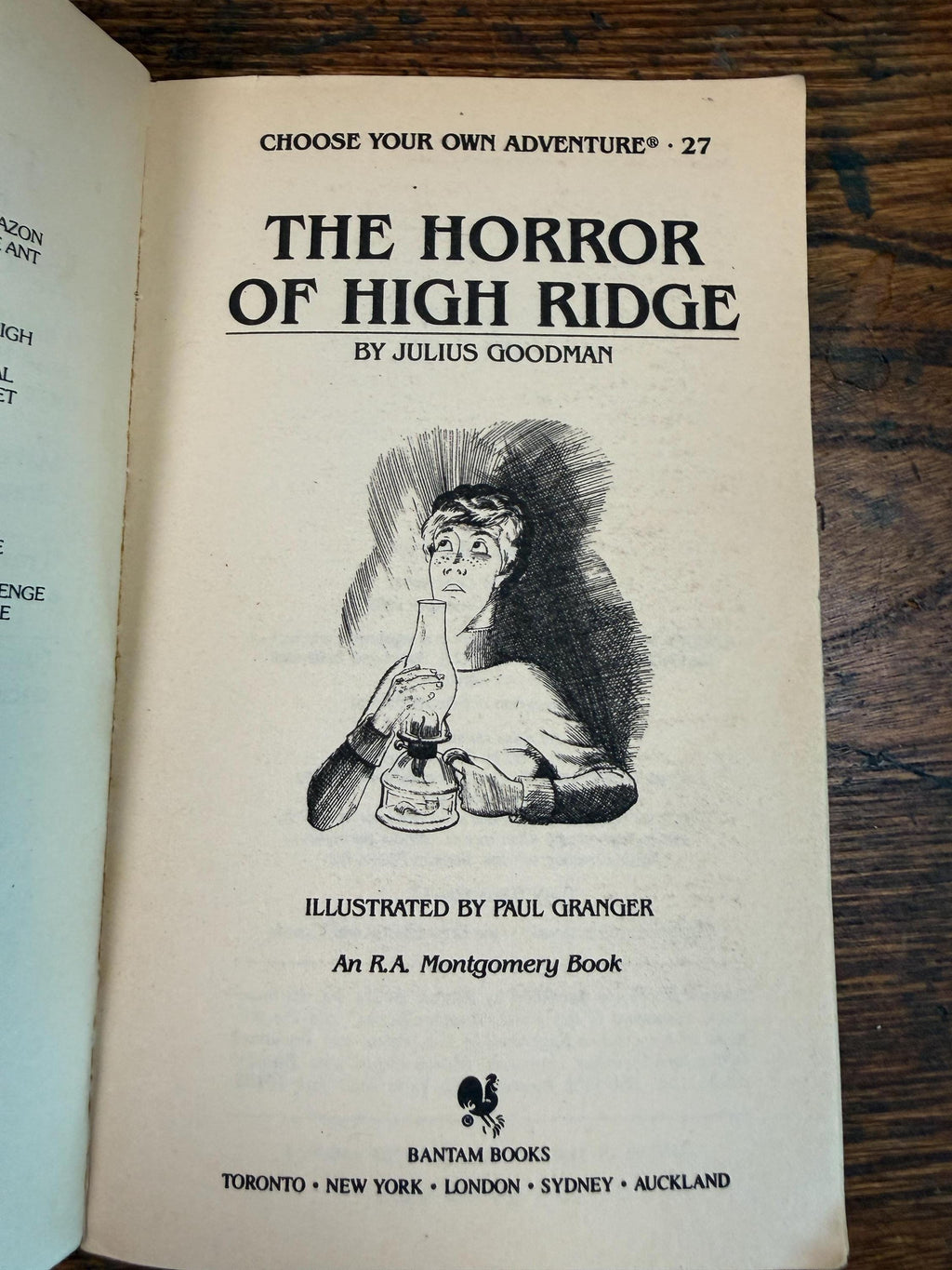 Choose Your Own Adventure #27: The Horror of High Ridge by Julius Goodman | Paperback 1983