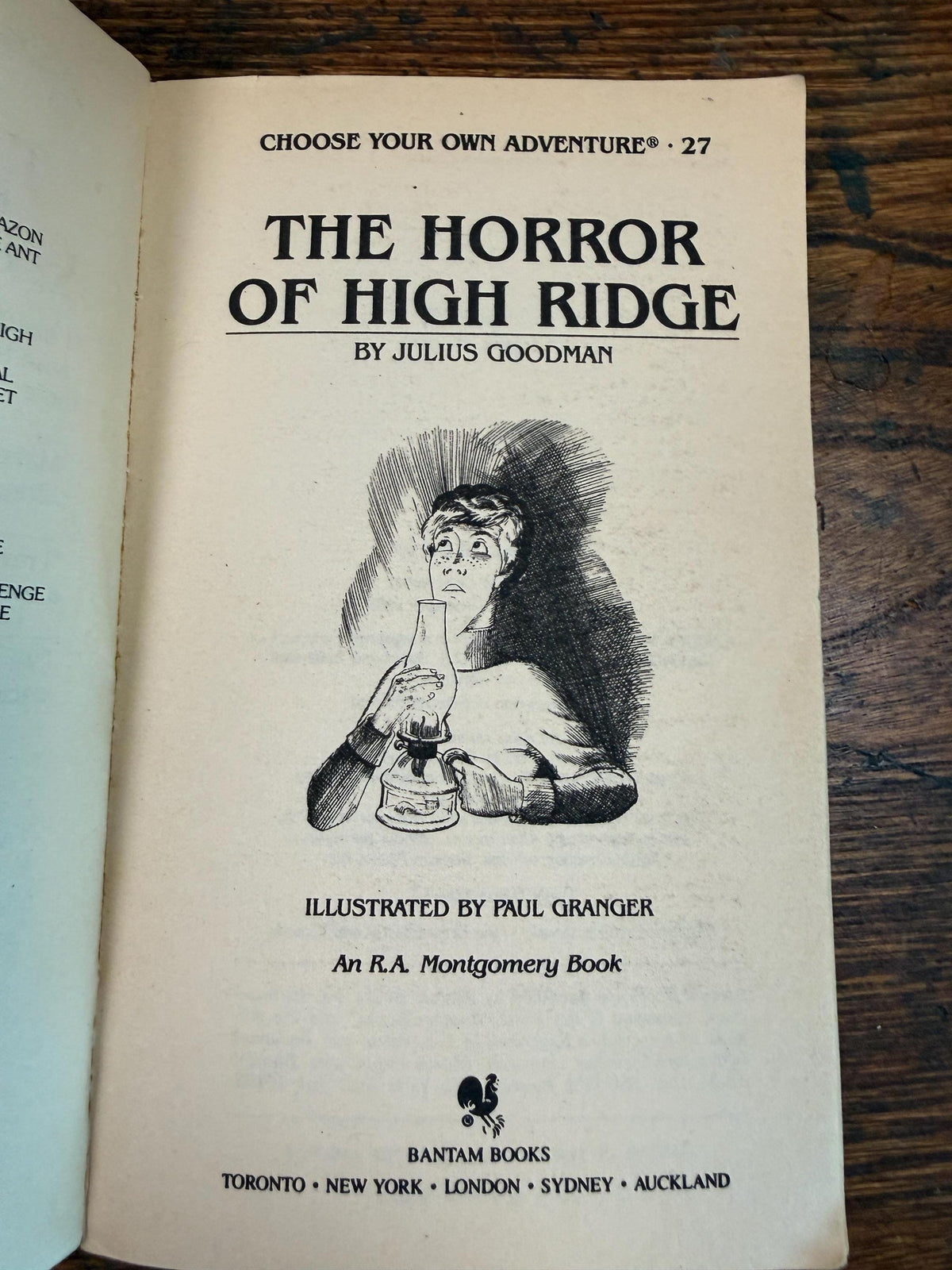Choose Your Own Adventure #27: The Horror of High Ridge by Julius Goodman | Paperback 1983
