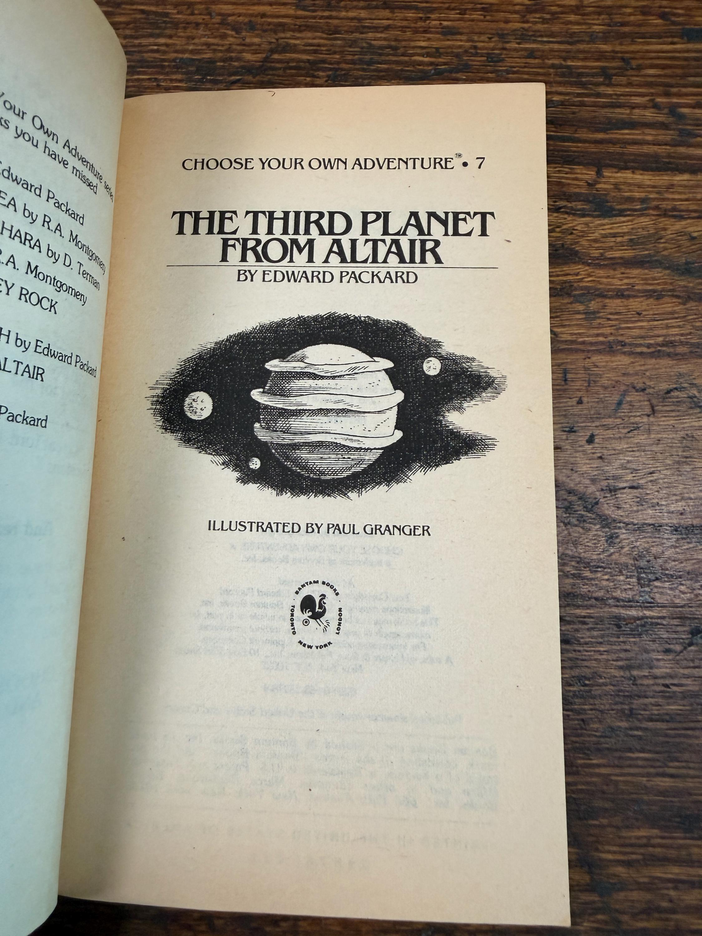 Choose Your Own Adventure #7: The Third Planet From Altair by Edward Packard | Paperback 1980