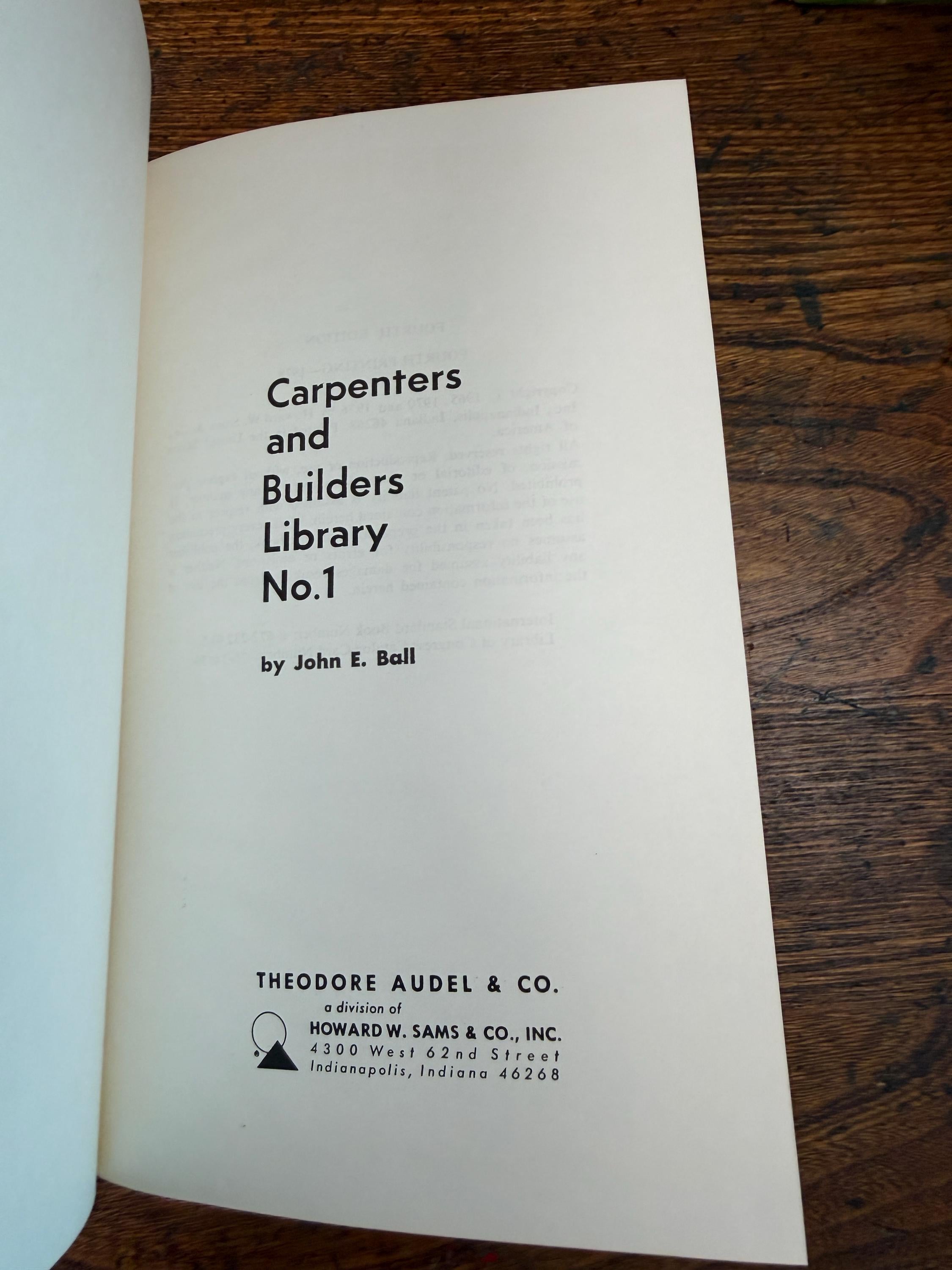 Audel Carpenters and Builders Library Set by John E. Ball | Vintage Hardcover Set of 4 | 1978
