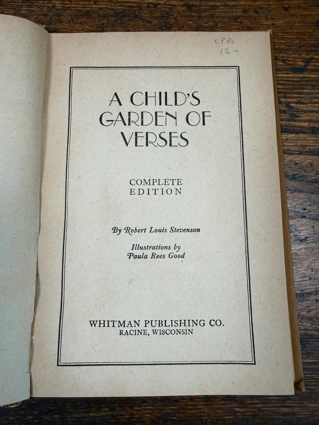 A Child’s Garden of Verses by Robert Louis Stevenson | Hardcover 1931