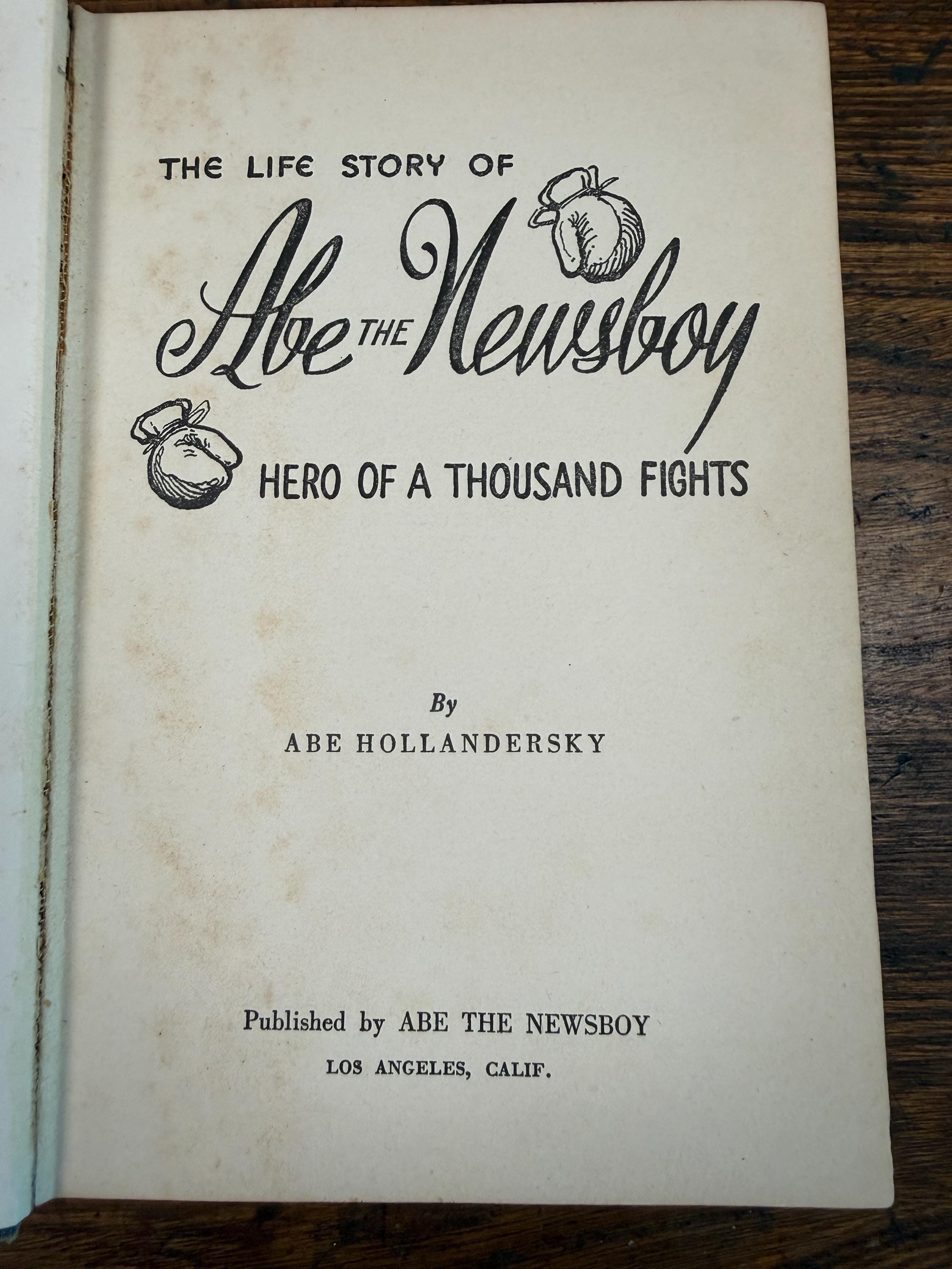 The Life of Abe by Abe Hollandersky | Hardcover Memoir 1953 Signed