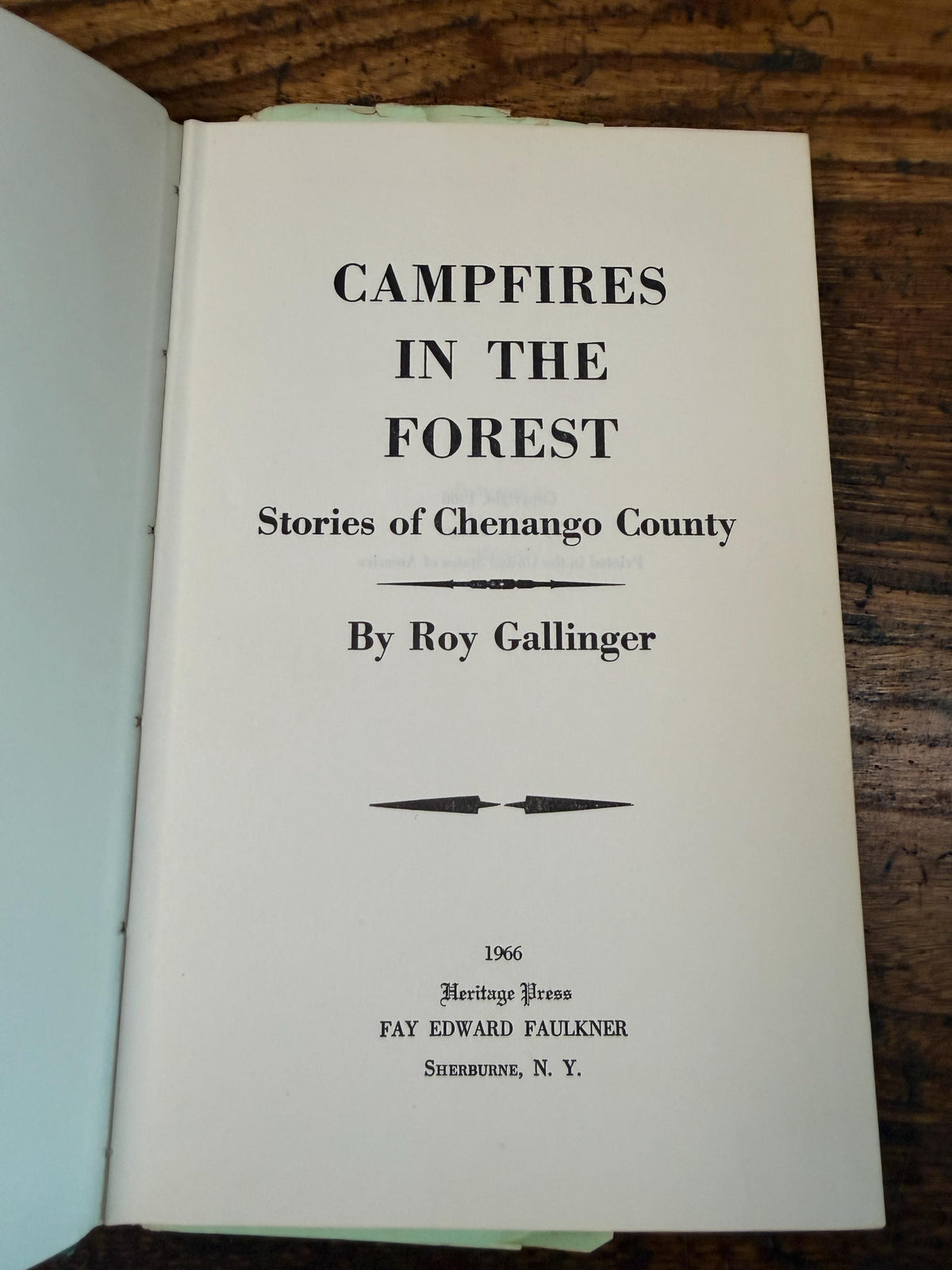 Campfires in the Forest: Stories of Chenango County by Roy Gallinger | Hardcover 1966