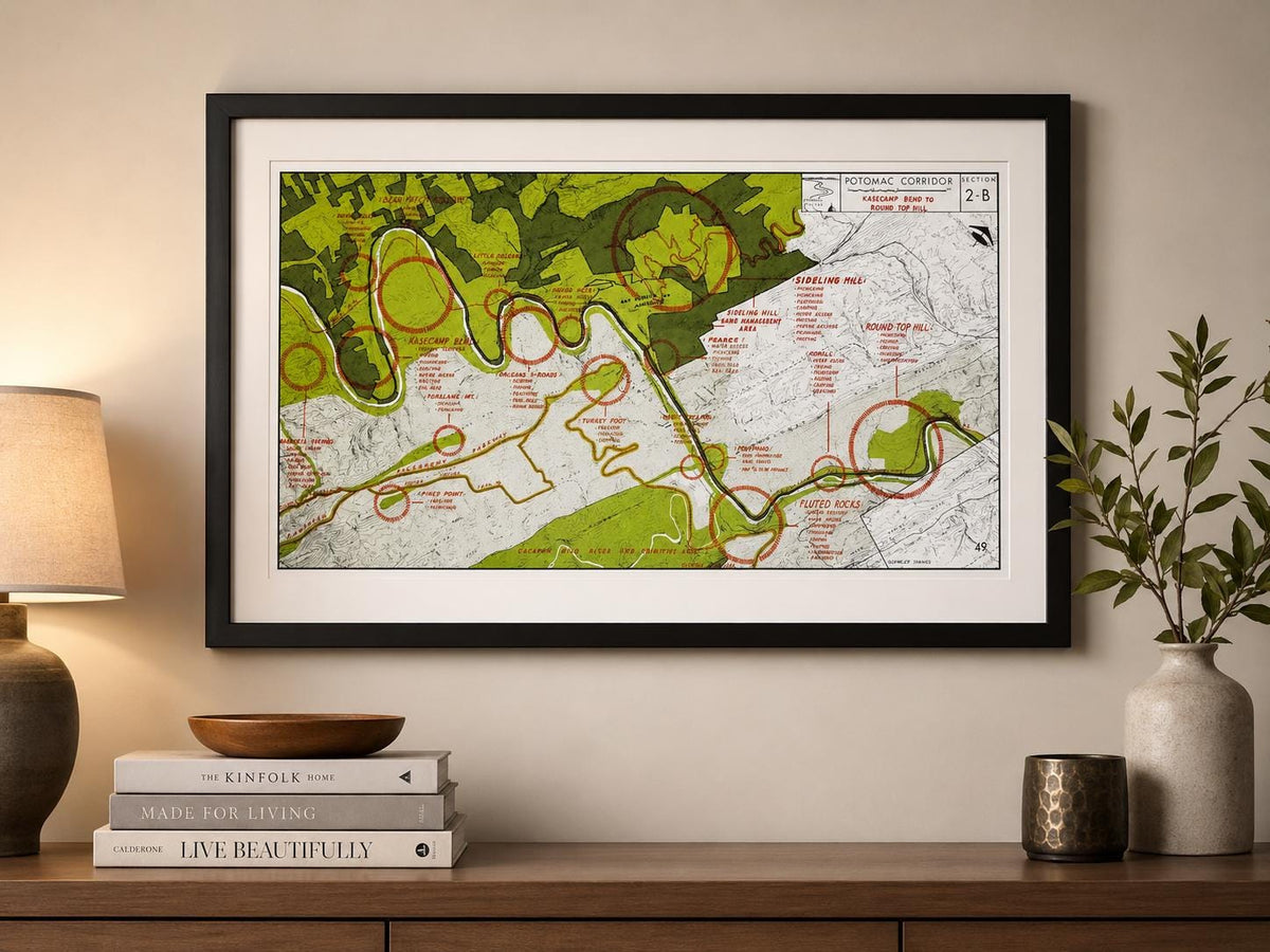 Vintage Hancock Maryland Map 1966 | Fort Frederick & Potomac River