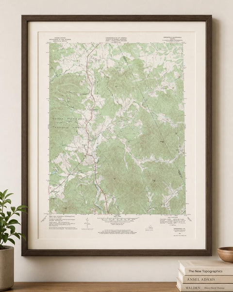 Vintage Greenfield Virginia Topographic Map 1967 | USGS Quadrangle