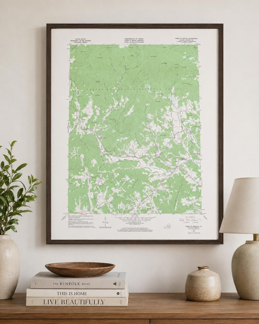 Vintage Forks of Buffalo Virginia Topographic Map 1963 | USGS Quadrangle