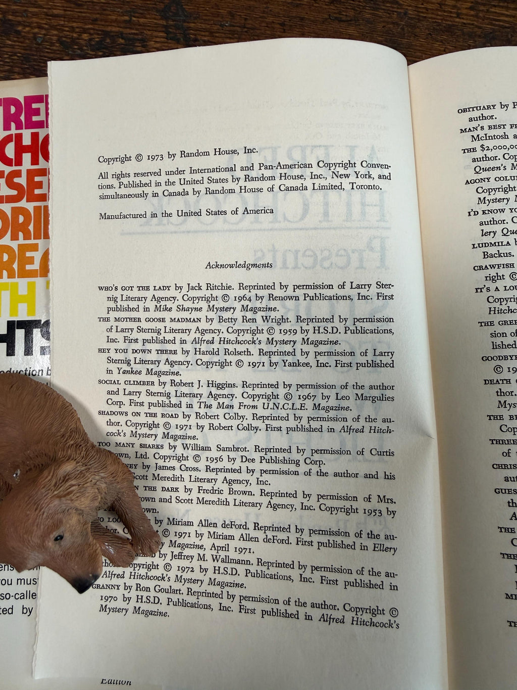 Alfred Hitchcock Presents: Stories to Be Read With the Lights On | Hardcover 1973