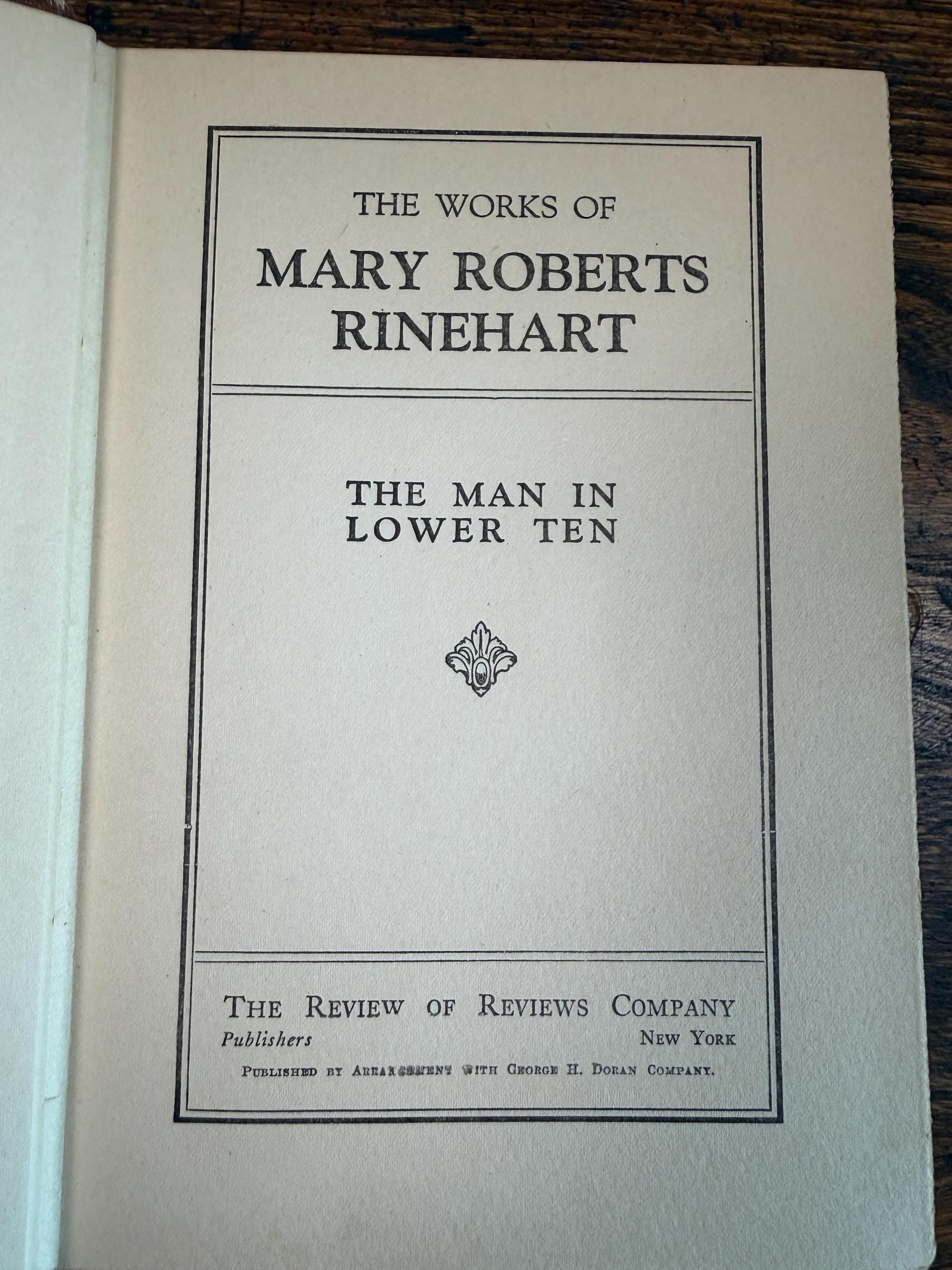 The Man in Lower Ten by Mary Roberts Rinehart | Hardcover 1909