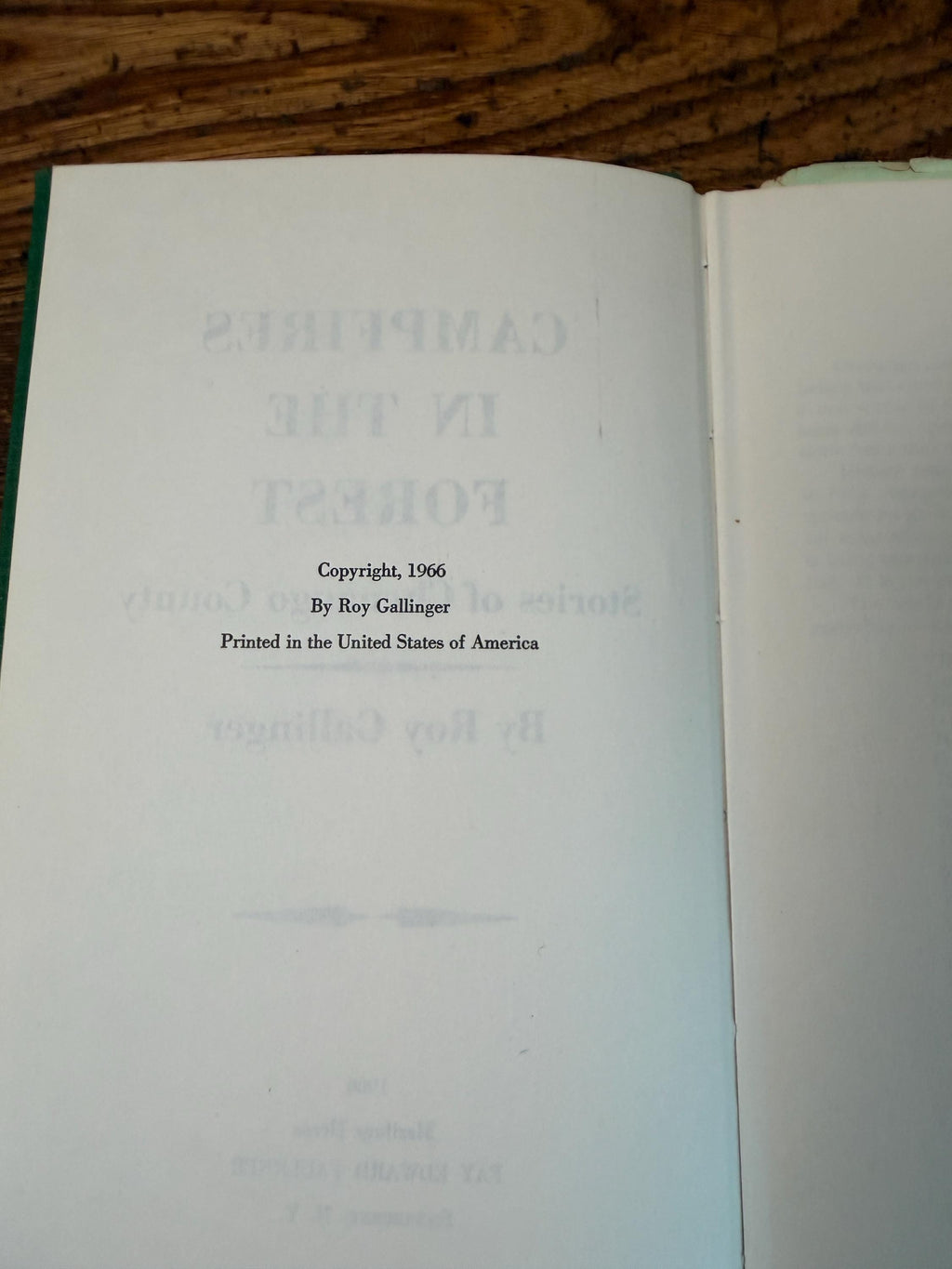 Campfires in the Forest: Stories of Chenango County by Roy Gallinger | Hardcover 1966