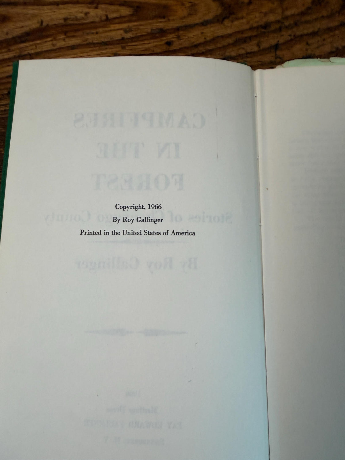 Campfires in the Forest: Stories of Chenango County by Roy Gallinger | Hardcover 1966