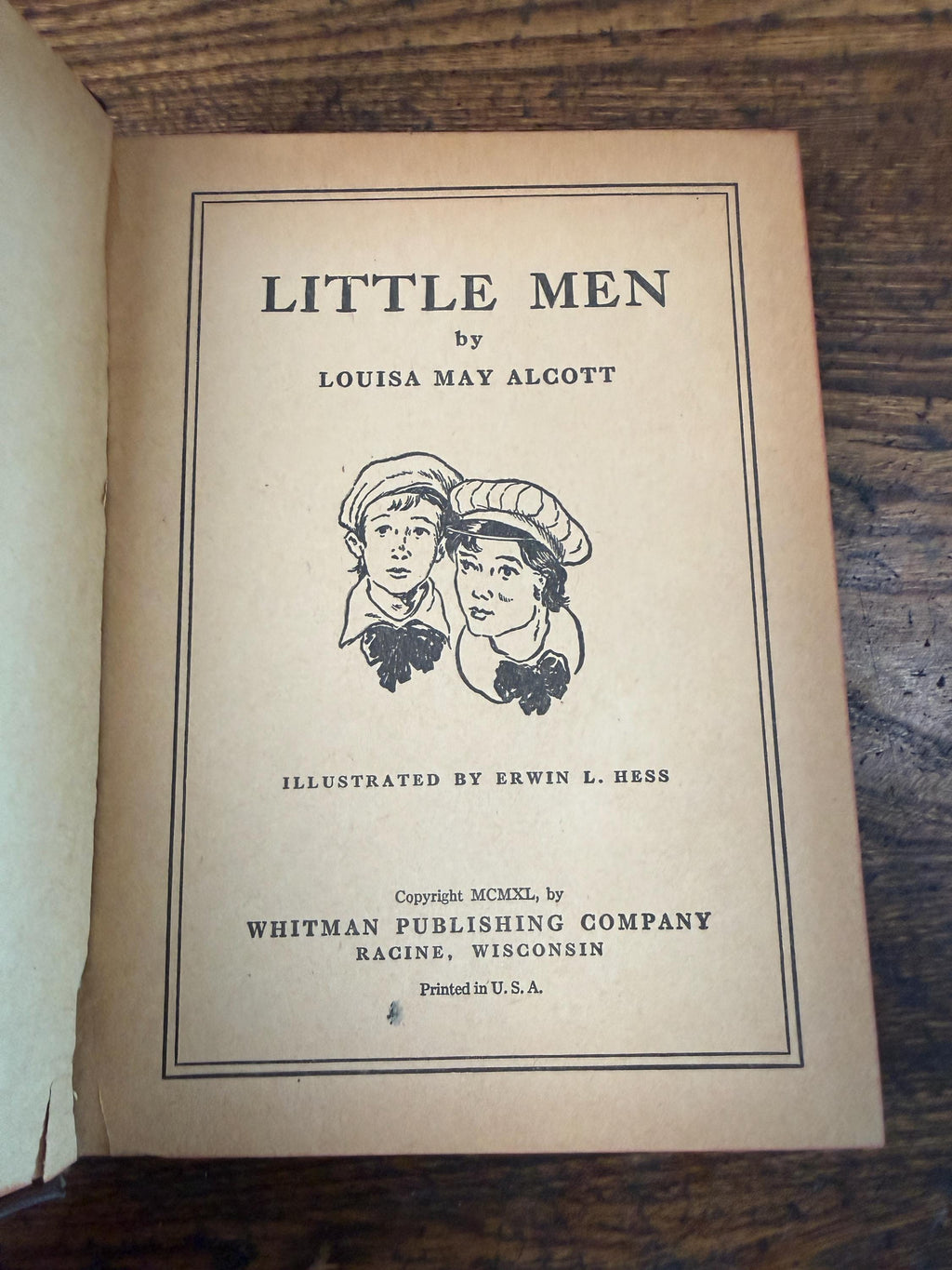 Little Men by Louisa May Alcott | Hardcover Illustrated Edition 1940