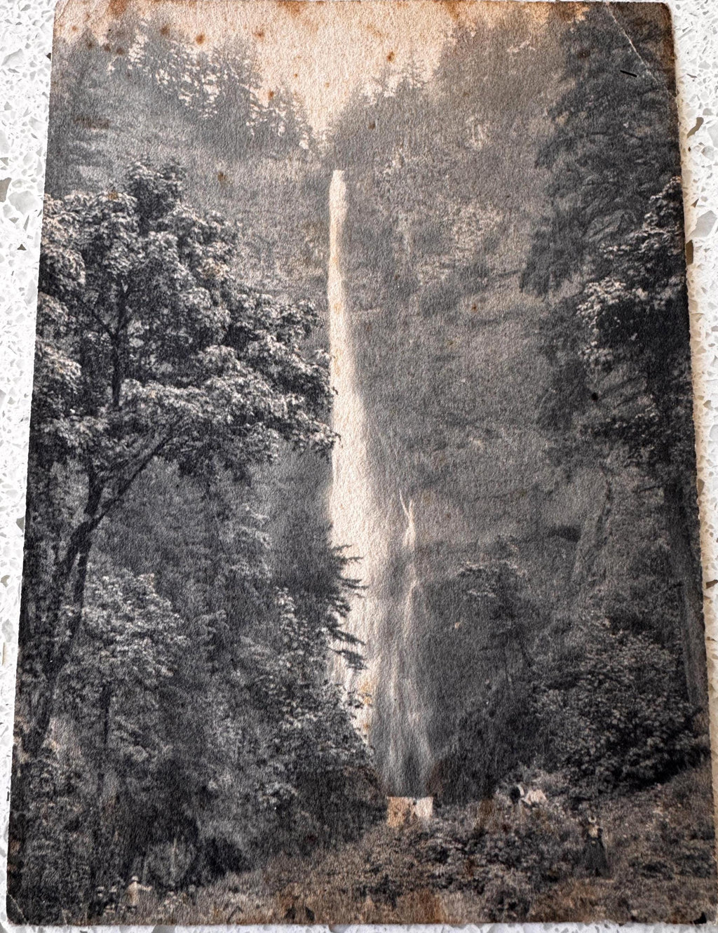 Antique Multnomah Falls, Oregon Scenic Photo