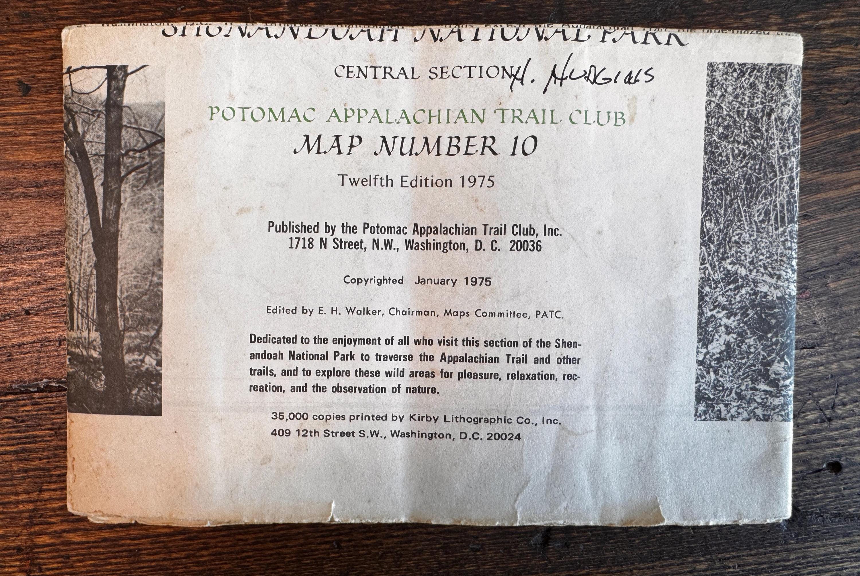 Vintage Shenandoah National Park Map Set – PATC Maps 9, 10 & 11