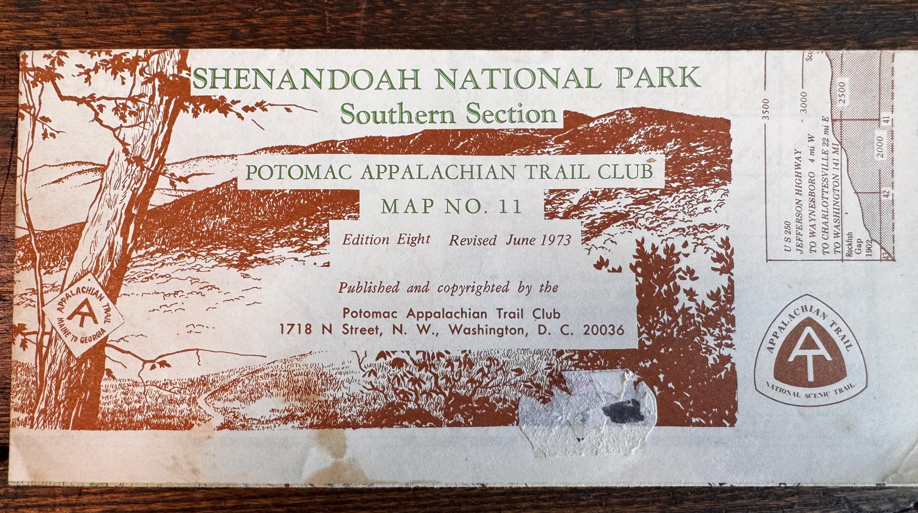 Vintage Shenandoah National Park Map Set – PATC Maps 9, 10 & 11