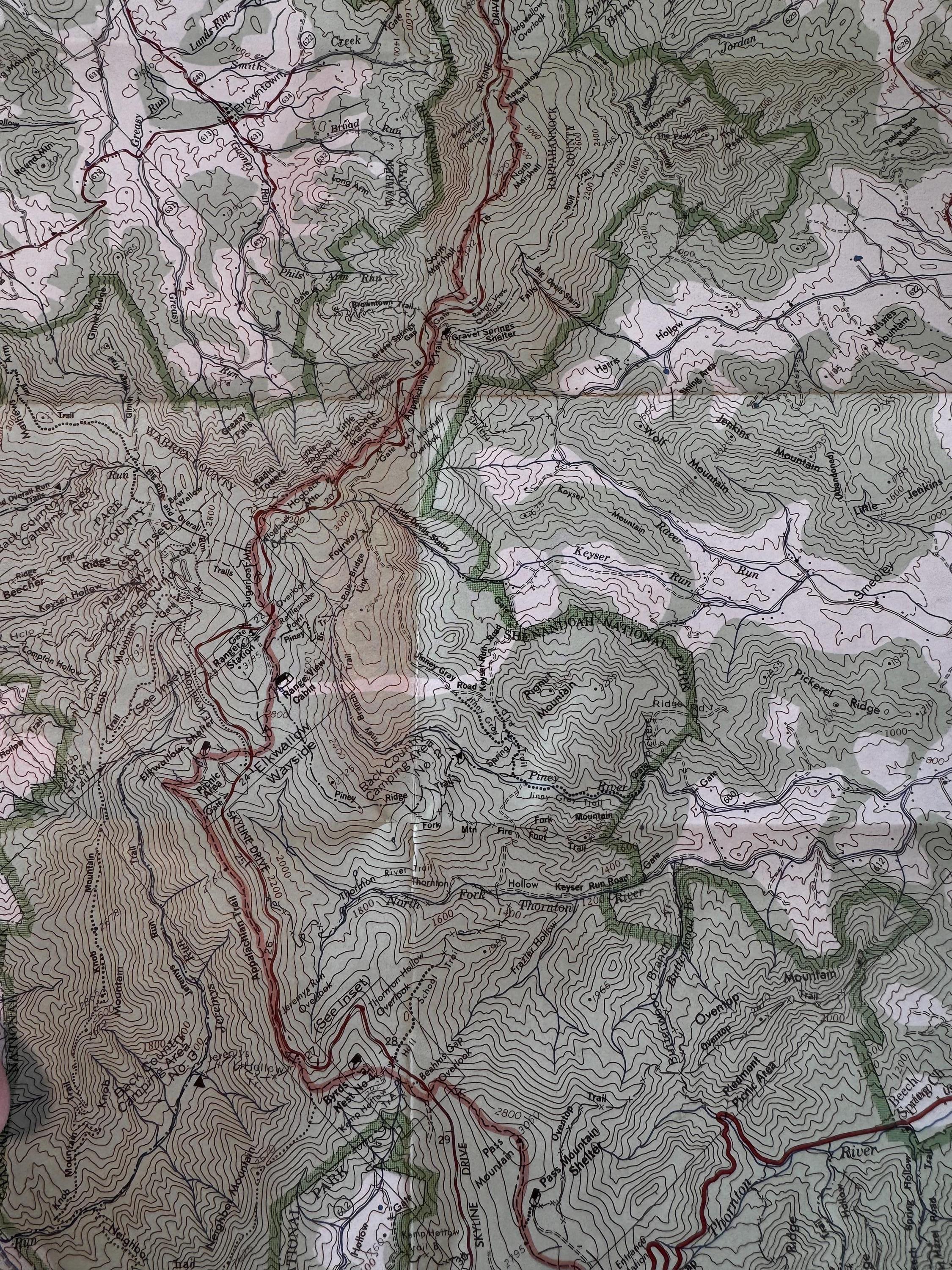 Vintage Shenandoah National Park Map Set – PATC Maps 9, 10 & 11