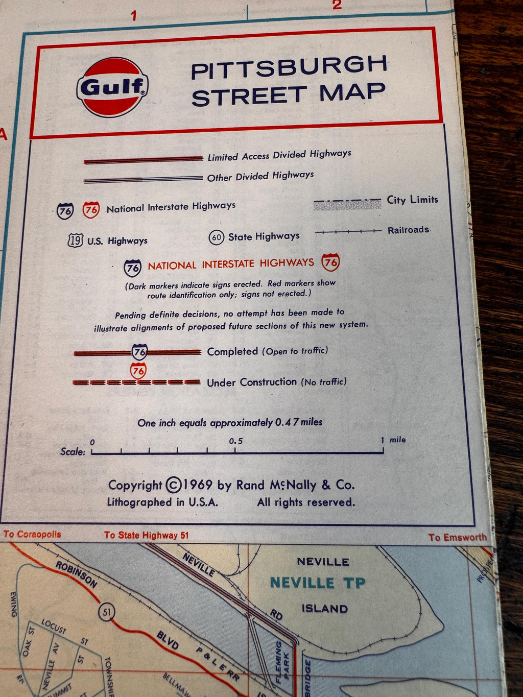 Vintage Road Map Lot – Ohio, Baltimore, DC, Pittsburgh, Idaho, Wyoming