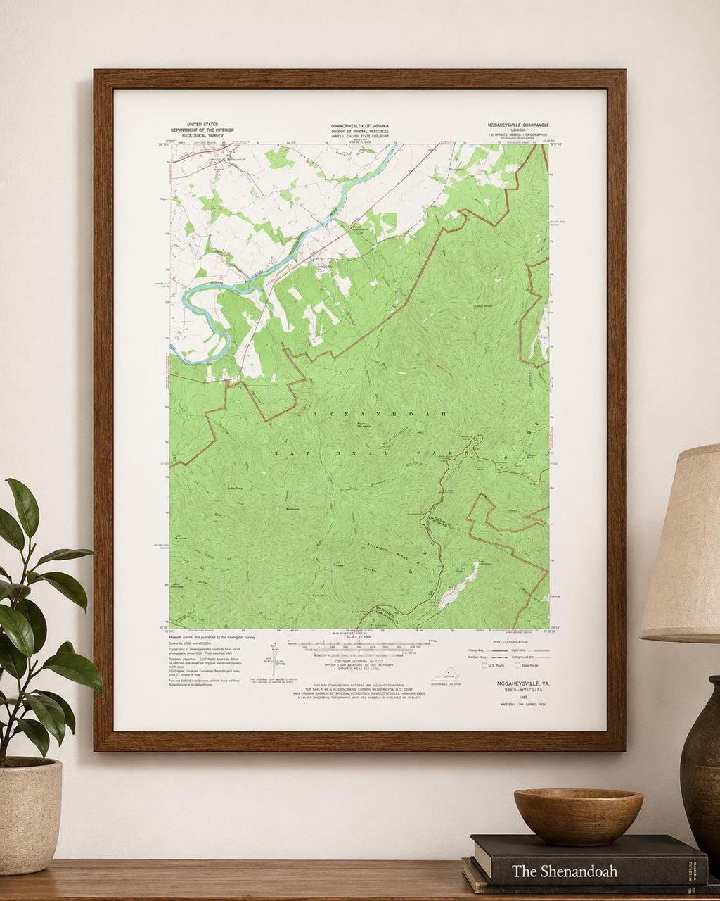 Vintage McGaheysville Virginia Topographic Map 1965 | USGS Quadrangle